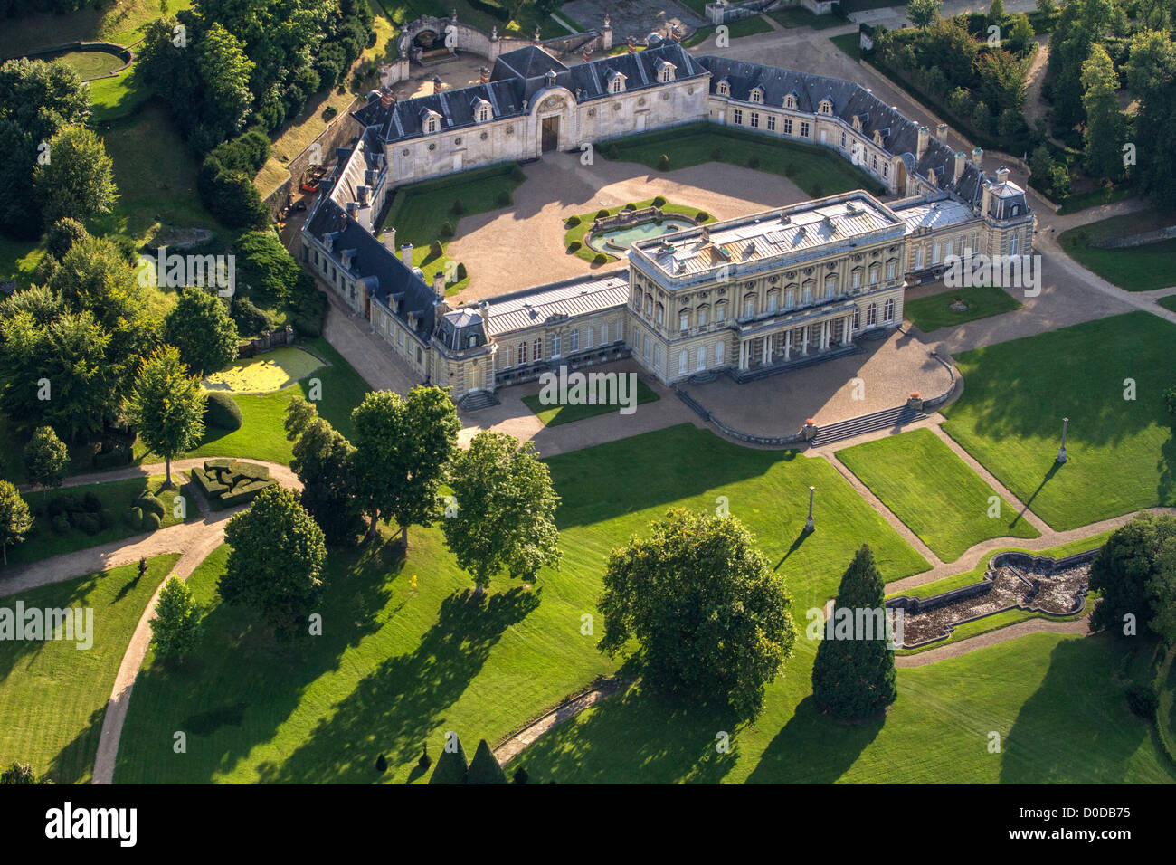 AERIAL VIEW OF BIZY CHATEAU AND IT PARK FORMER 18TH CENTURY ROYAL ...