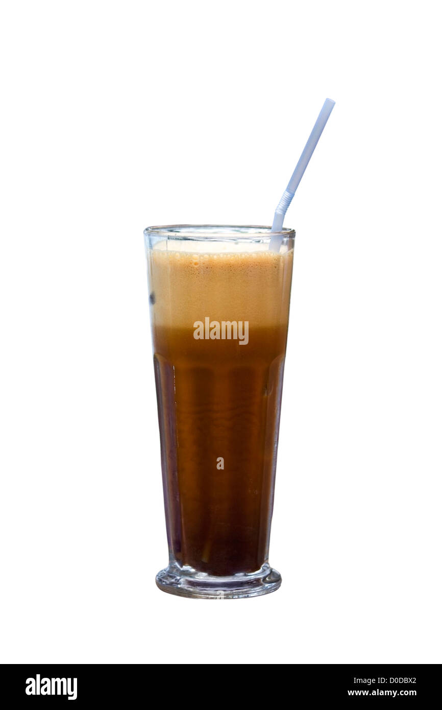 Greek cold coffee called 'Frappe' Stock Photo