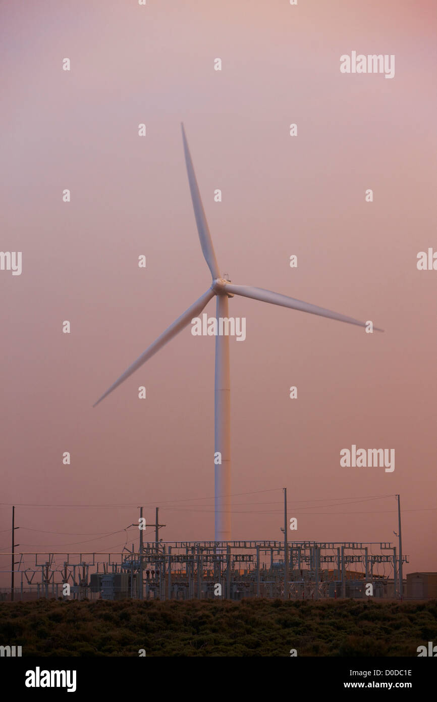 Wind Turbine and Power Transmission Substation, Fort Bridger Wind Farm