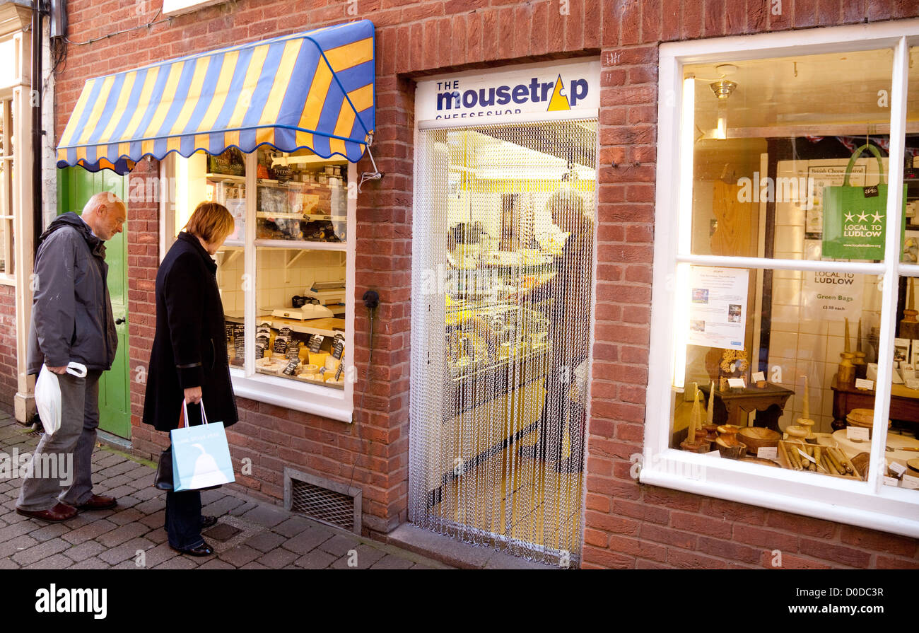 The Mousetrap Cheese Shop, Ludlow Shropshire UK Stock Photo