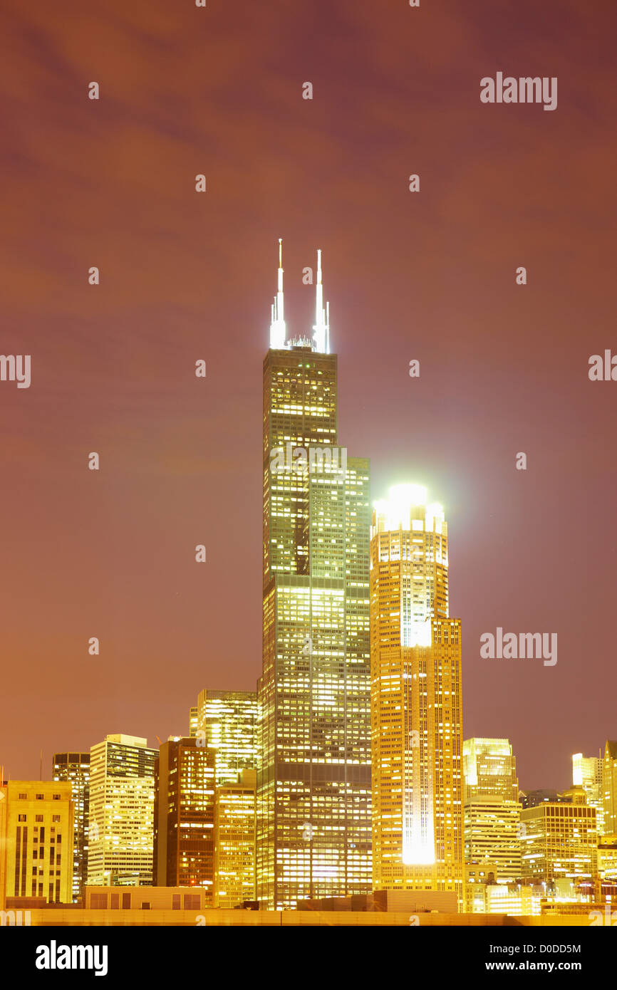 The Sears Tower, renamed Willis Tower, and the tower at 311 South