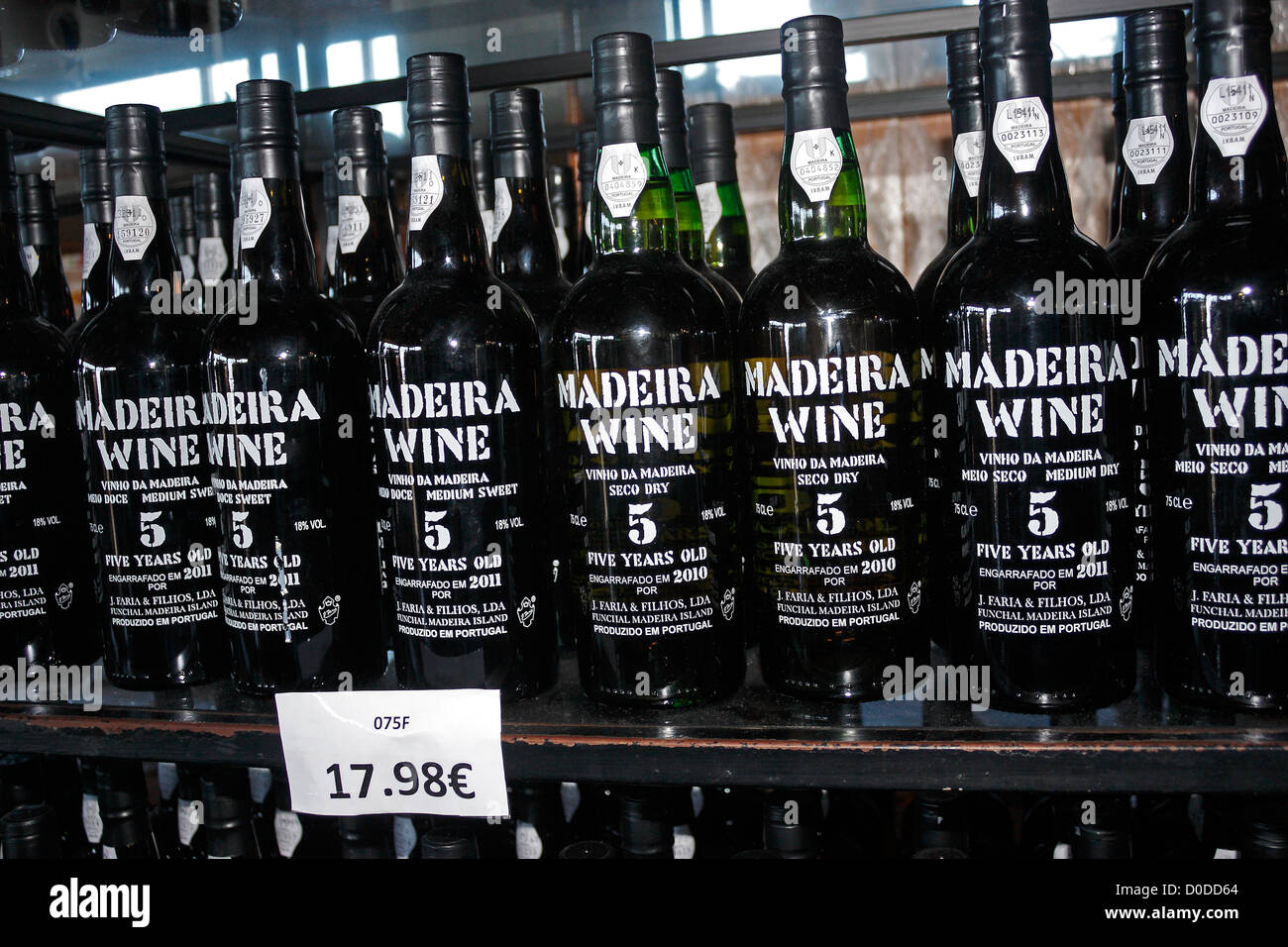 Bottles of Madeira wine Stock Photo Alamy