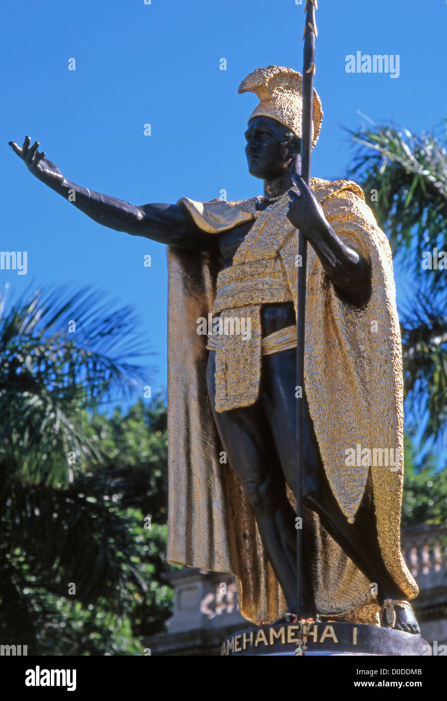 USA, Hawaii, Oahu, King Kamehameha I statue Stock Photo - Alamy