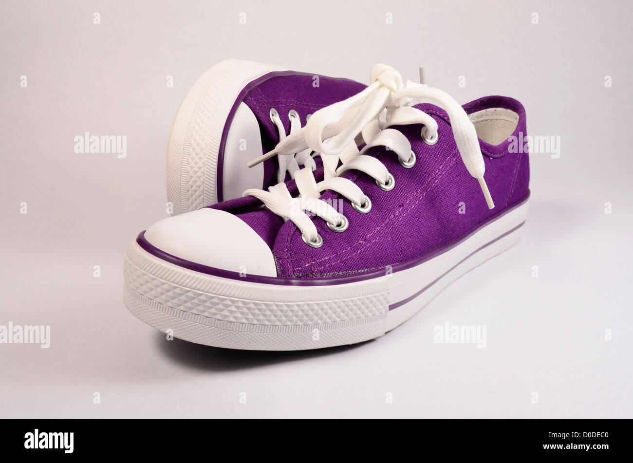 purple gym shoes