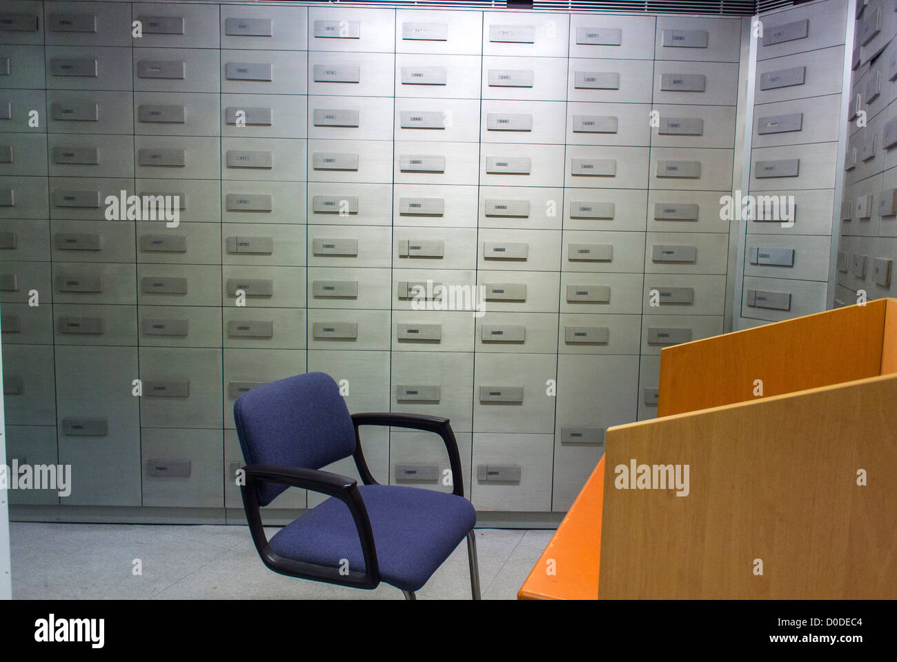 Interior Bank Safety Box Room Stock Photo Alamy
