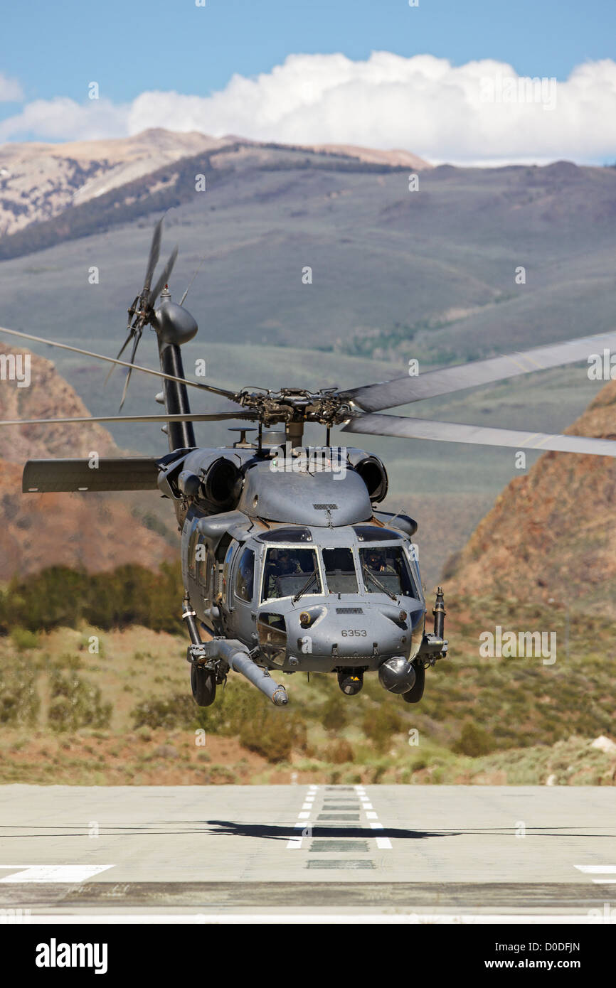 MH-60 Pave Hawk, a special operations variant of the Sikorsky UH-60 Black Hawk helicopter. Stock Photo
