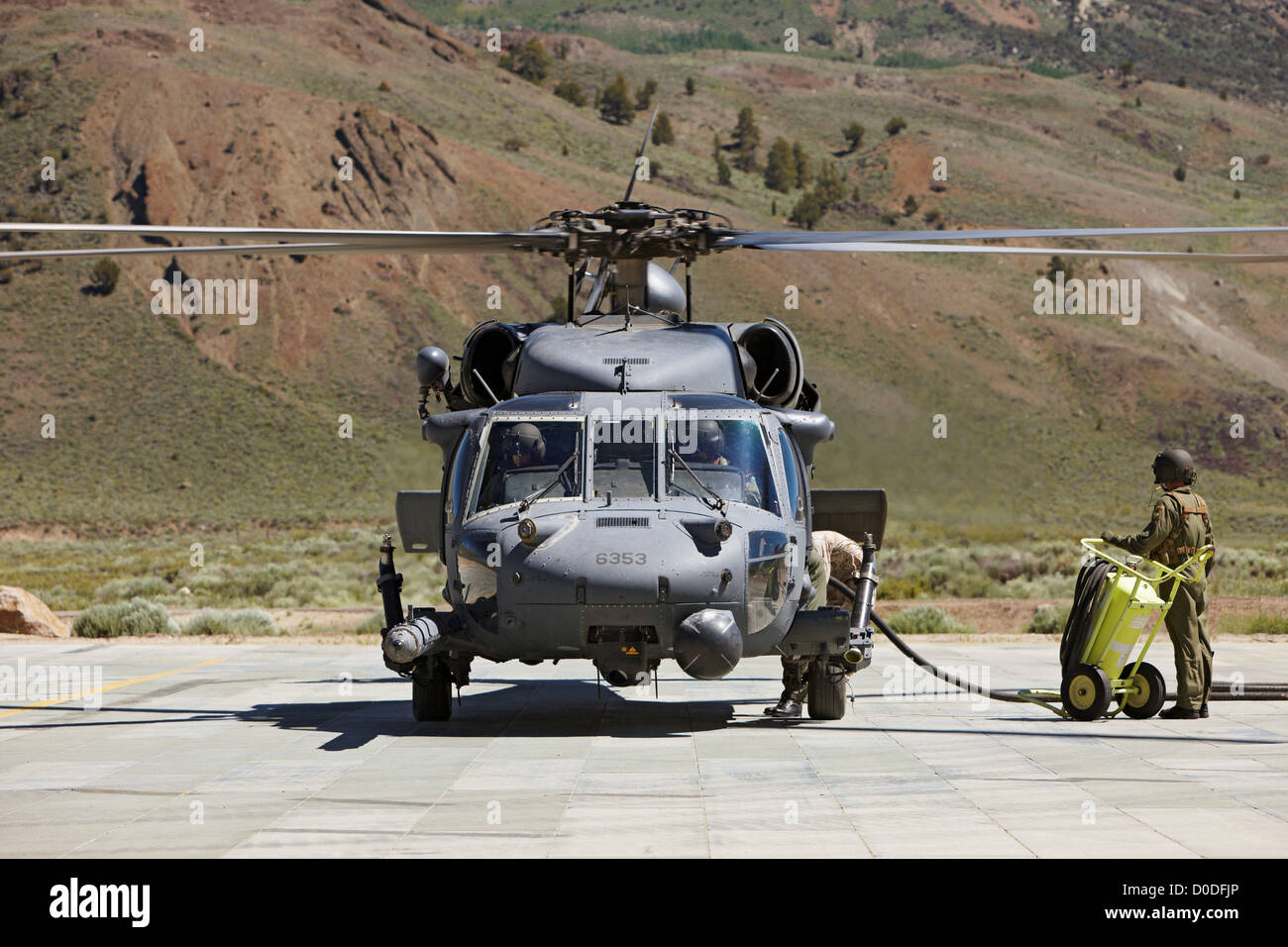 MH-60 Pave Hawk, a special operations variant of the Sikorsky UH-60 Black Hawk helicopter. Stock Photo