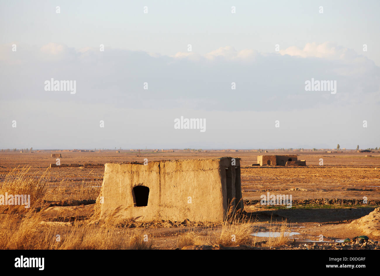 Stone building, Marjah, Helmand Province, Afghanistan Stock Photo