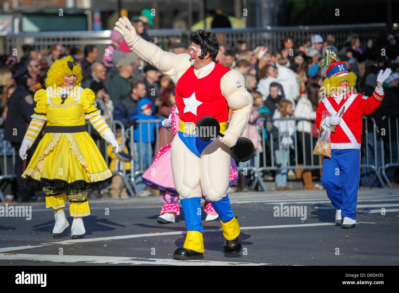 Clowns in Macy's Thanksgiving Day Parade in New York City, on Thursday, Nov. 22, 2012. Stock Photo