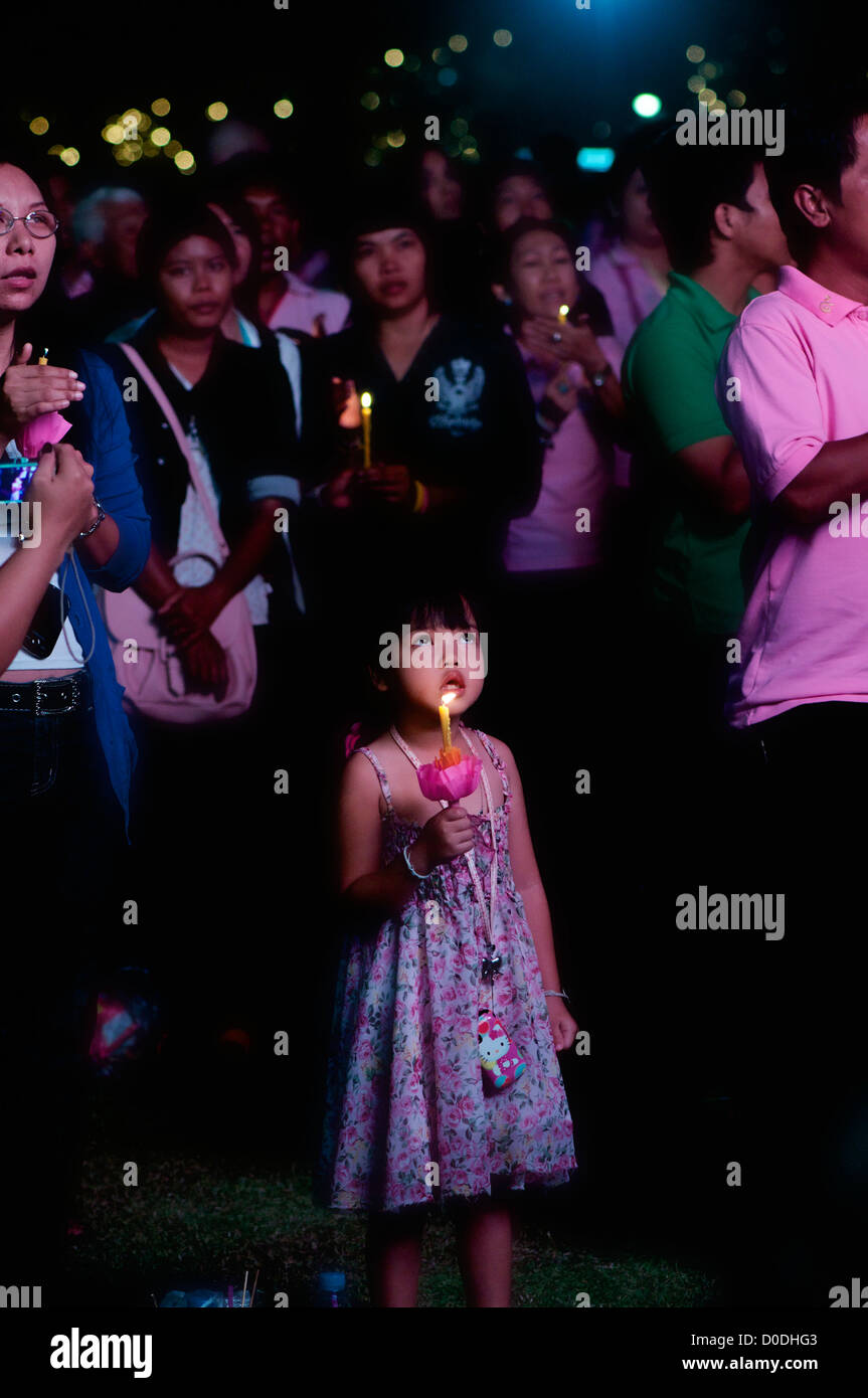 Young girl holding candle Stock Photo