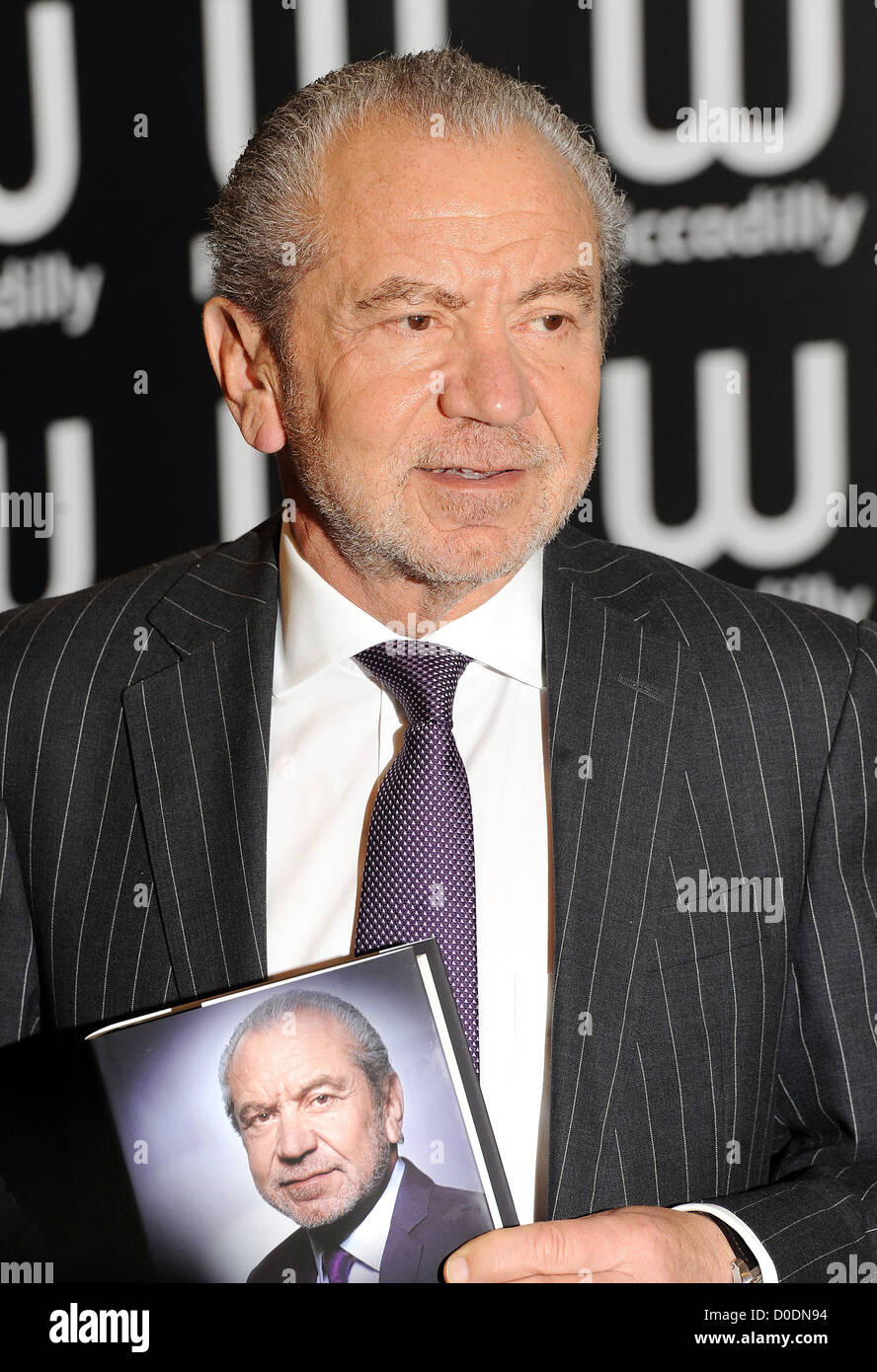 Lord Alan Sugar Photocall ahead of a public book signing for 'What You