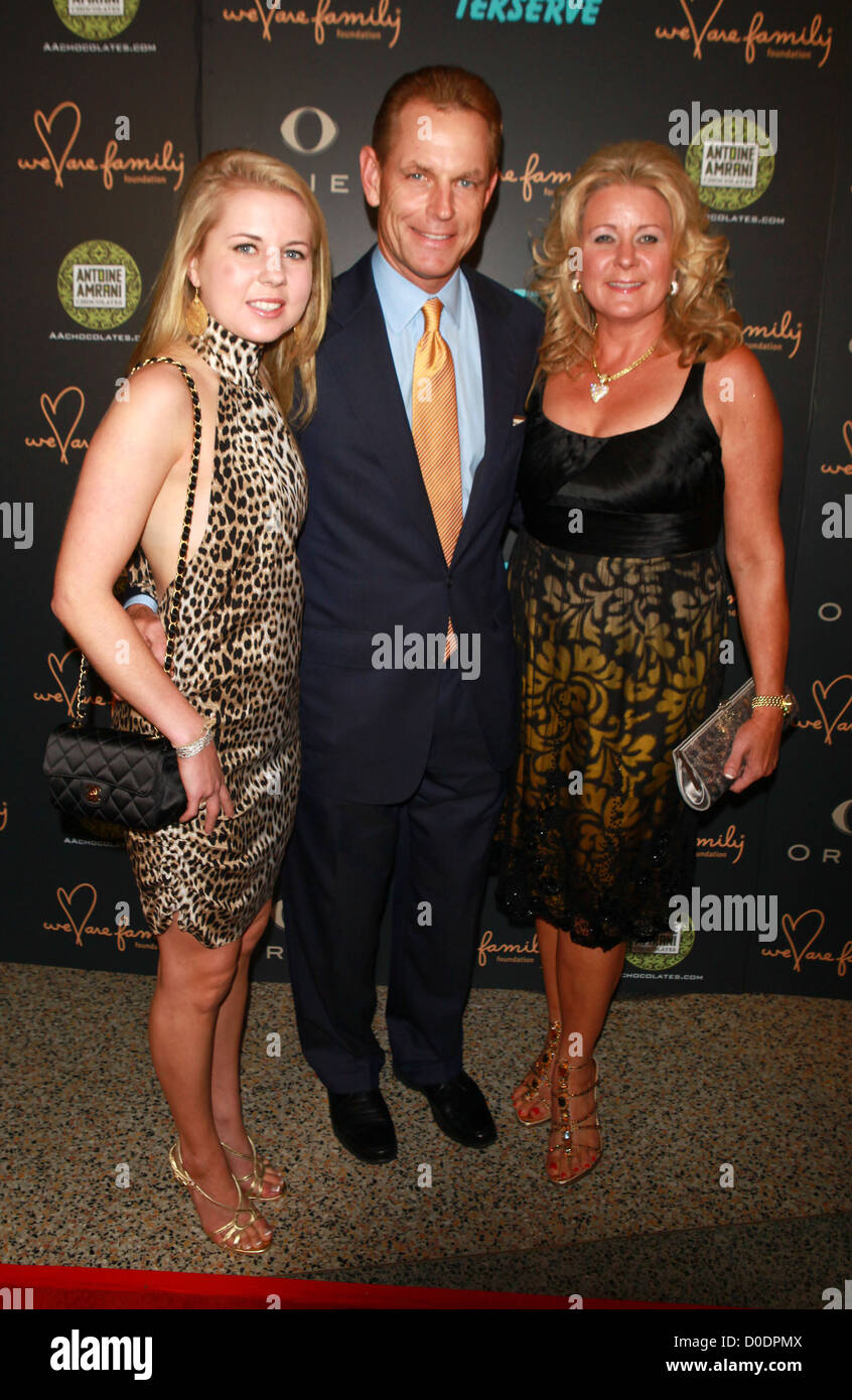 Bailey Ramsey, Russ Ramsey, Norma Ramsey, honoree at the We Are Family 8th Annual Celebration Gala at the Hammerstien Stock Photo