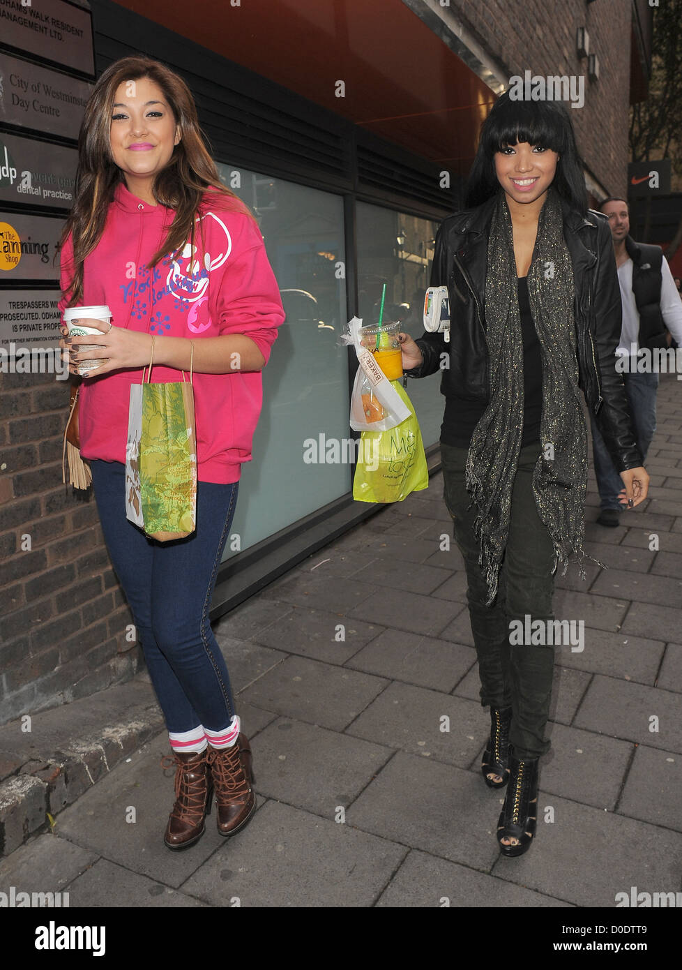 X Factor finalists Geneva Lane and Esther Campbell from girl group ...