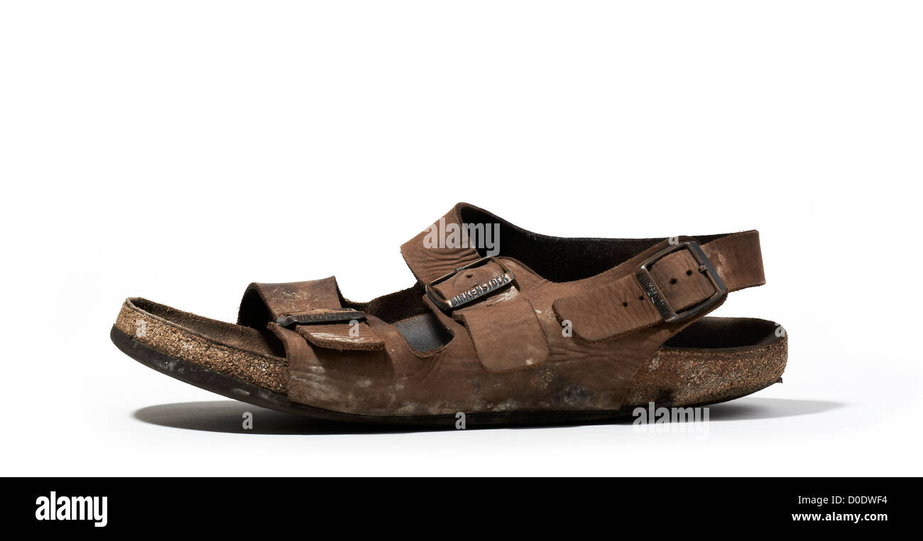 Birkenstock Sandal Cut out Shoe Profile Studio Shot Stock Photo - Alamy