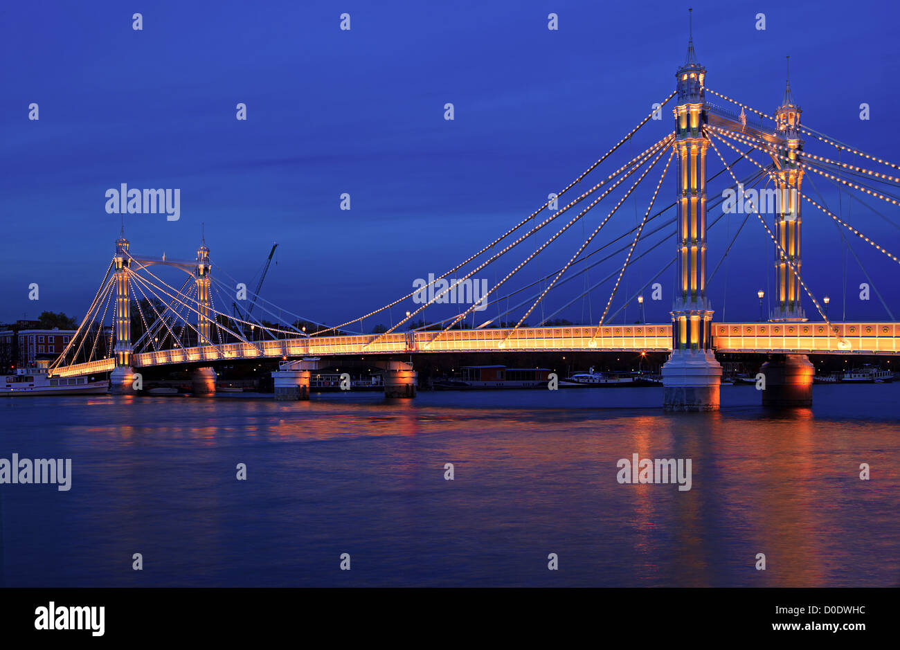 Albert Bridge - London. This image was taken in the blue hour from the ...