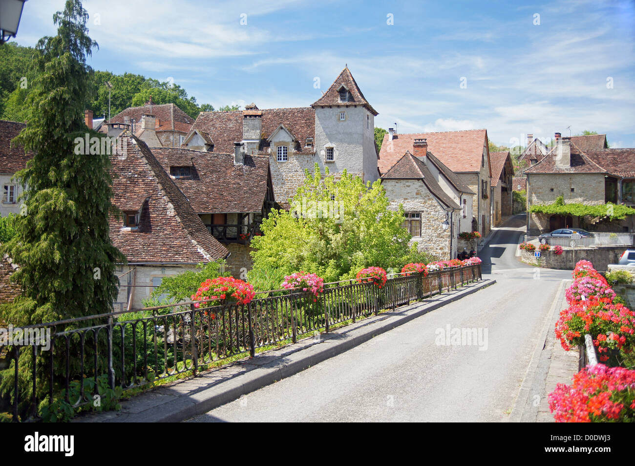 France: the pretty village of Carrenac Stock Photo