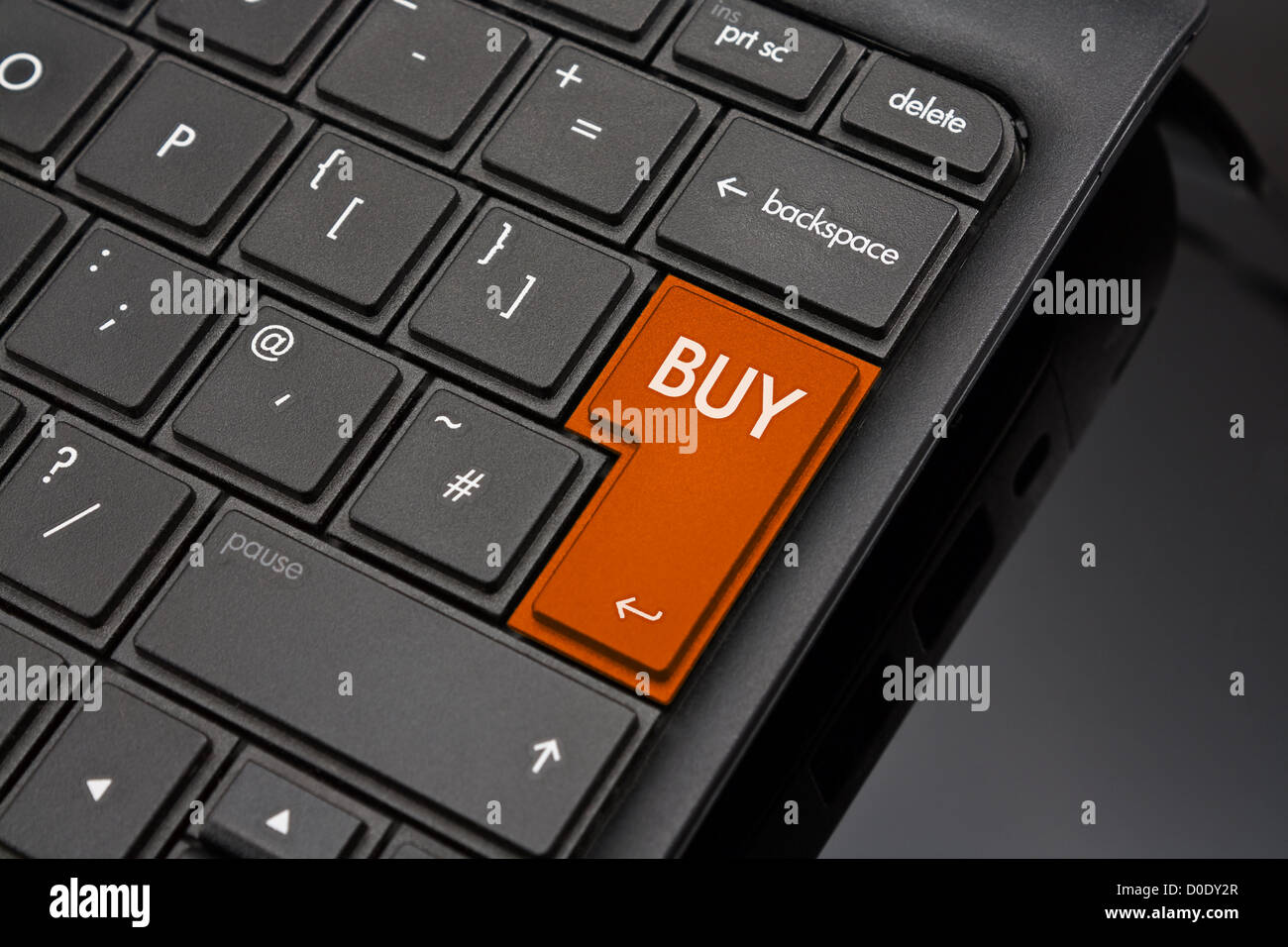 Enter Key modified to Buy to symbolise online shopping Stock Photo
