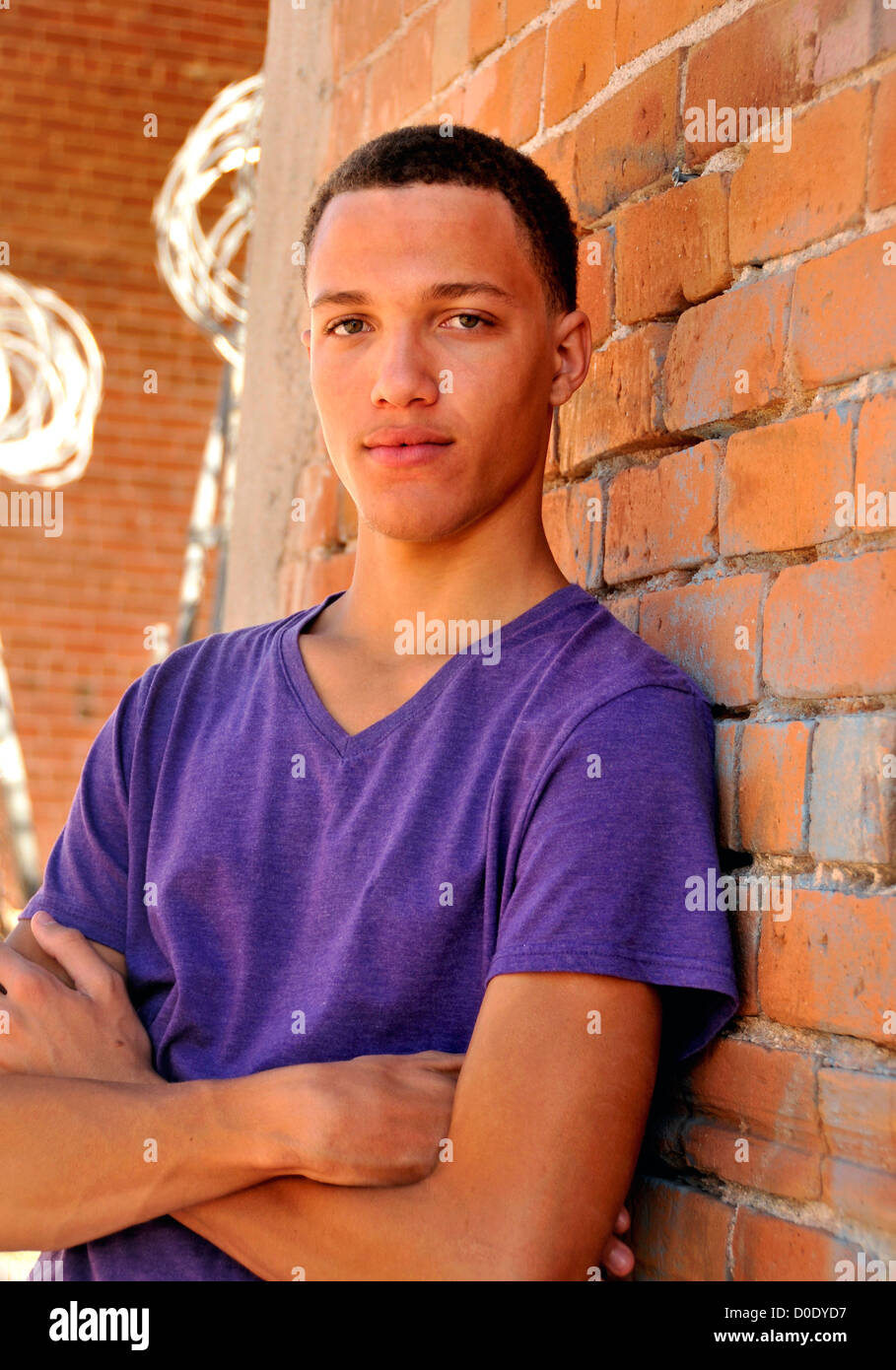 A 17 year old High School Senior Who Will Graduate Next May Stock Photo