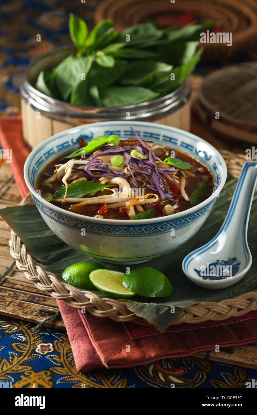 Bún Bò Hué Vietnamese noodle soup Stock Photo