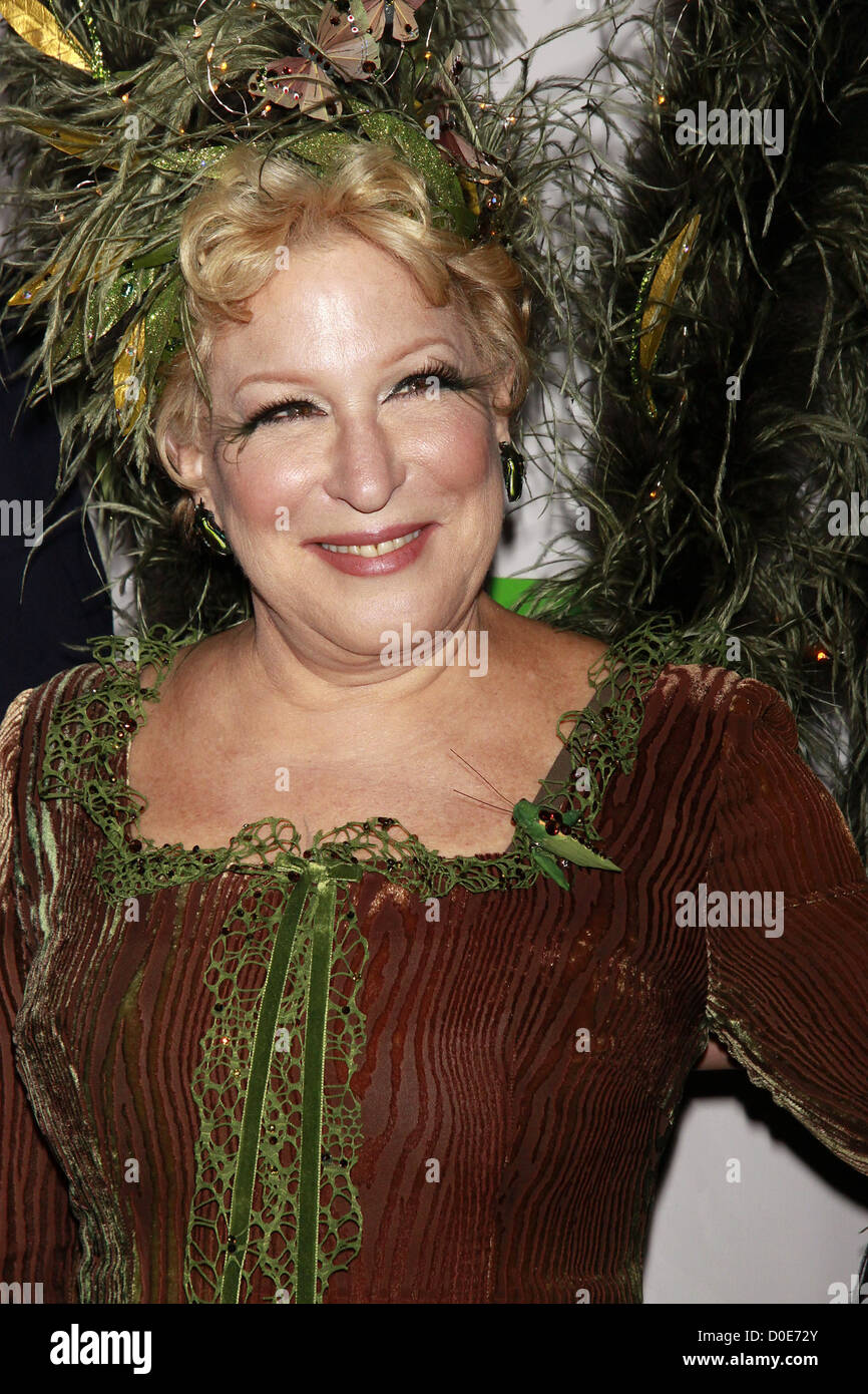 Bette Midler dressed in a willow tree costume designed by Martha