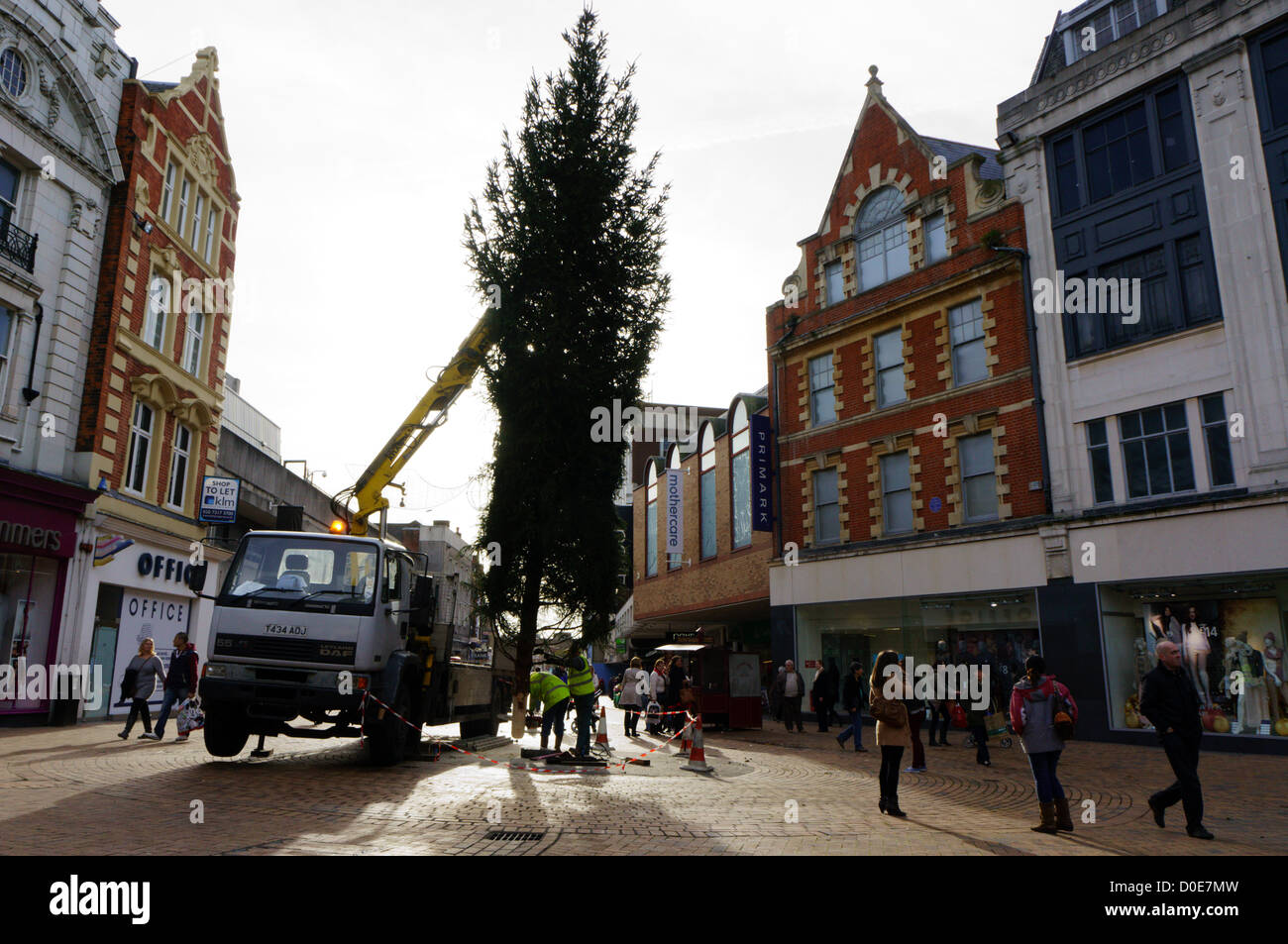 Bromley, Kent, 23 November 2012. Workmen today installed the