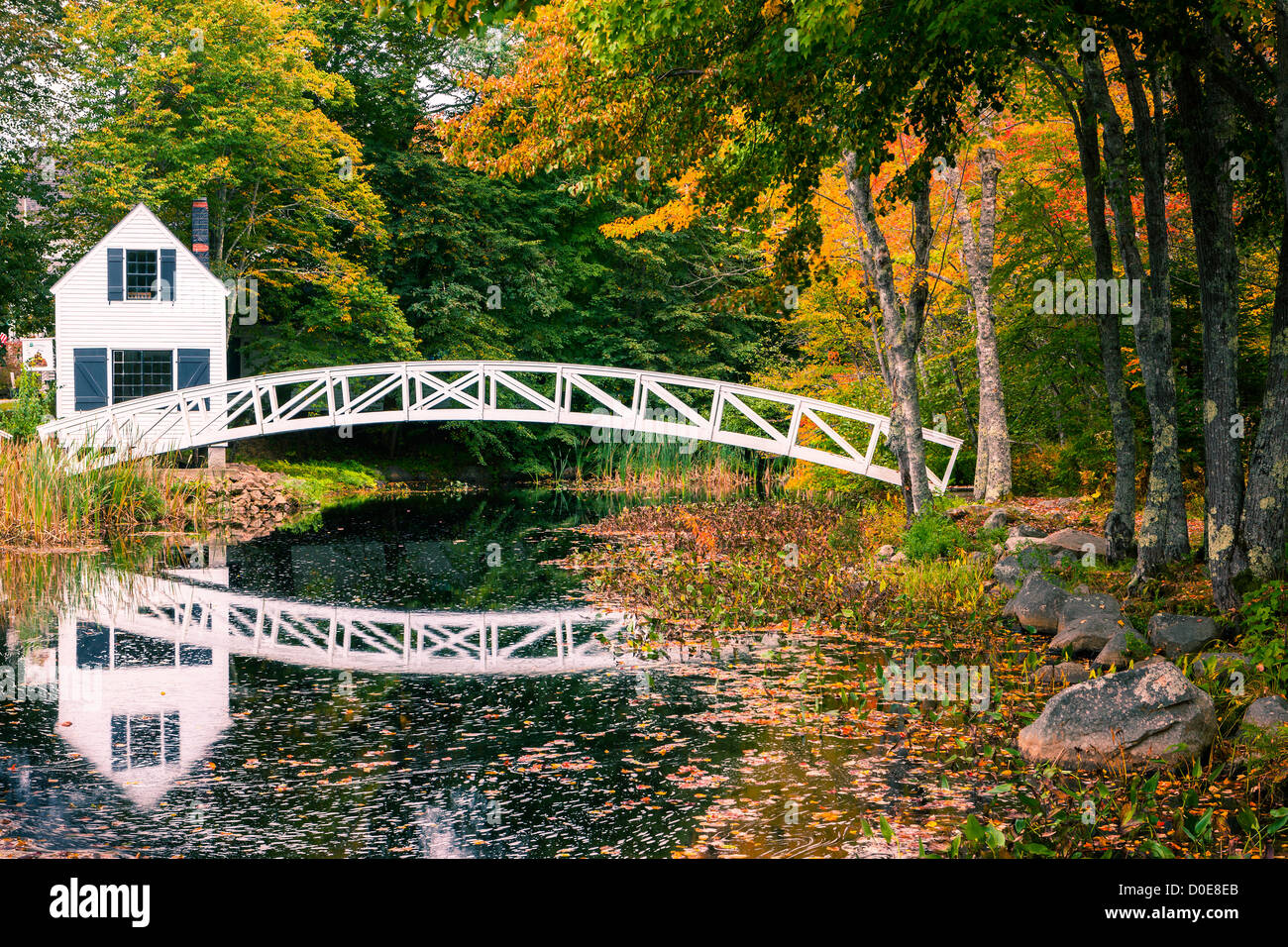 Somesville bridge in Acadia N.P, Maine, USA Stock Photo