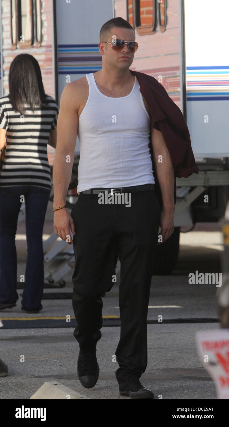 Mark Salling The cast of 'Glee' on set Los Angeles, California - 05.11.10 Stock Photo