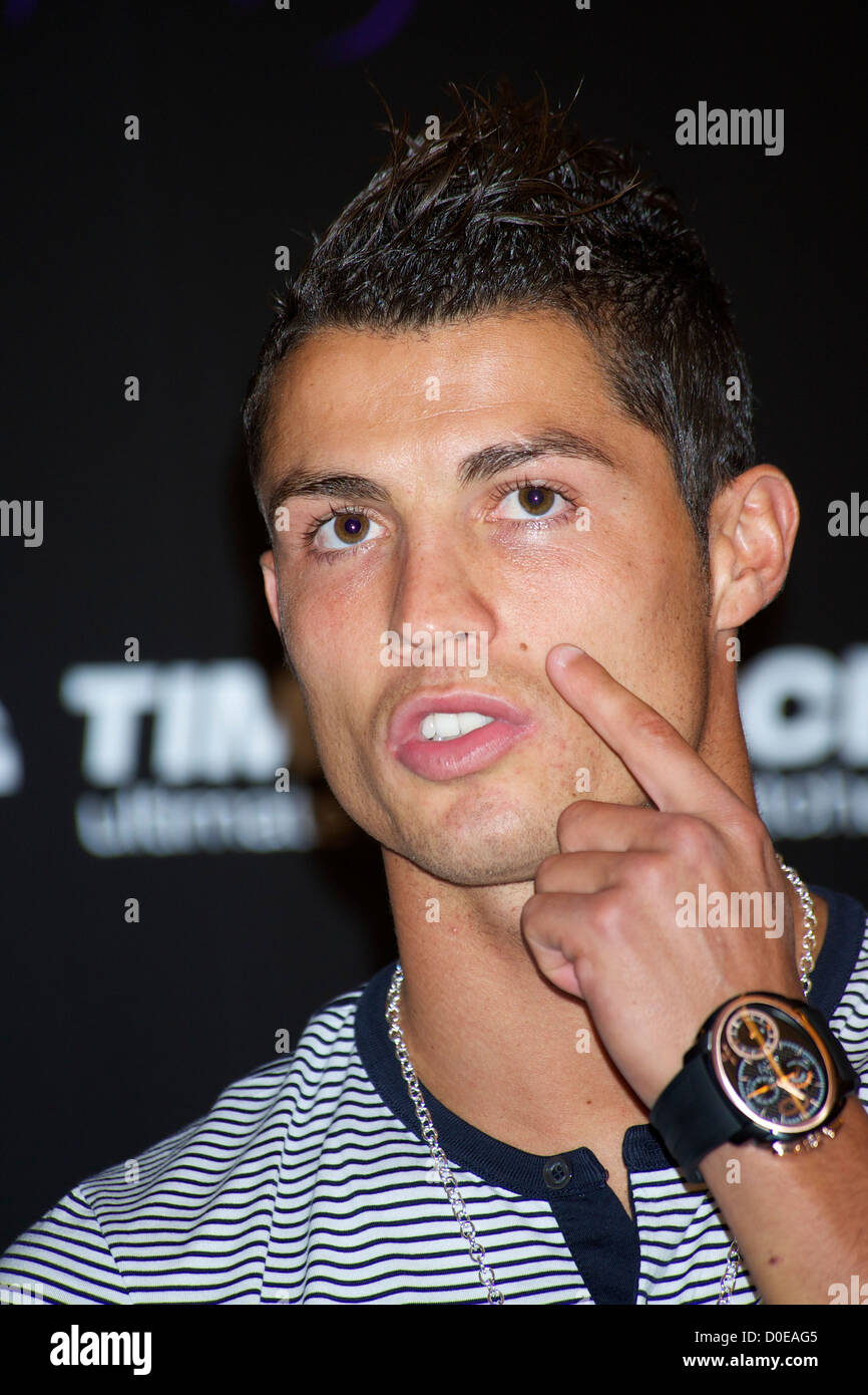 Cristiano Ronaldo attends a photocall to promote 'Time Force' watches at  Puerta de America Hotel in Madrid. Madrid, Spain Stock Photo - Alamy