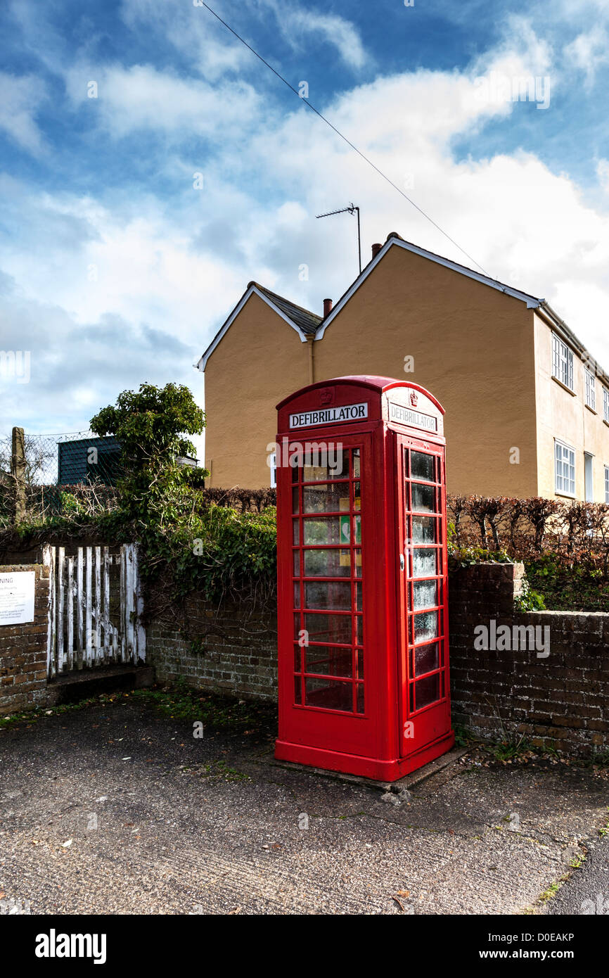 Mobile Defibrillator Housed in Old Telephone Kiosk Stock Photo Alamy