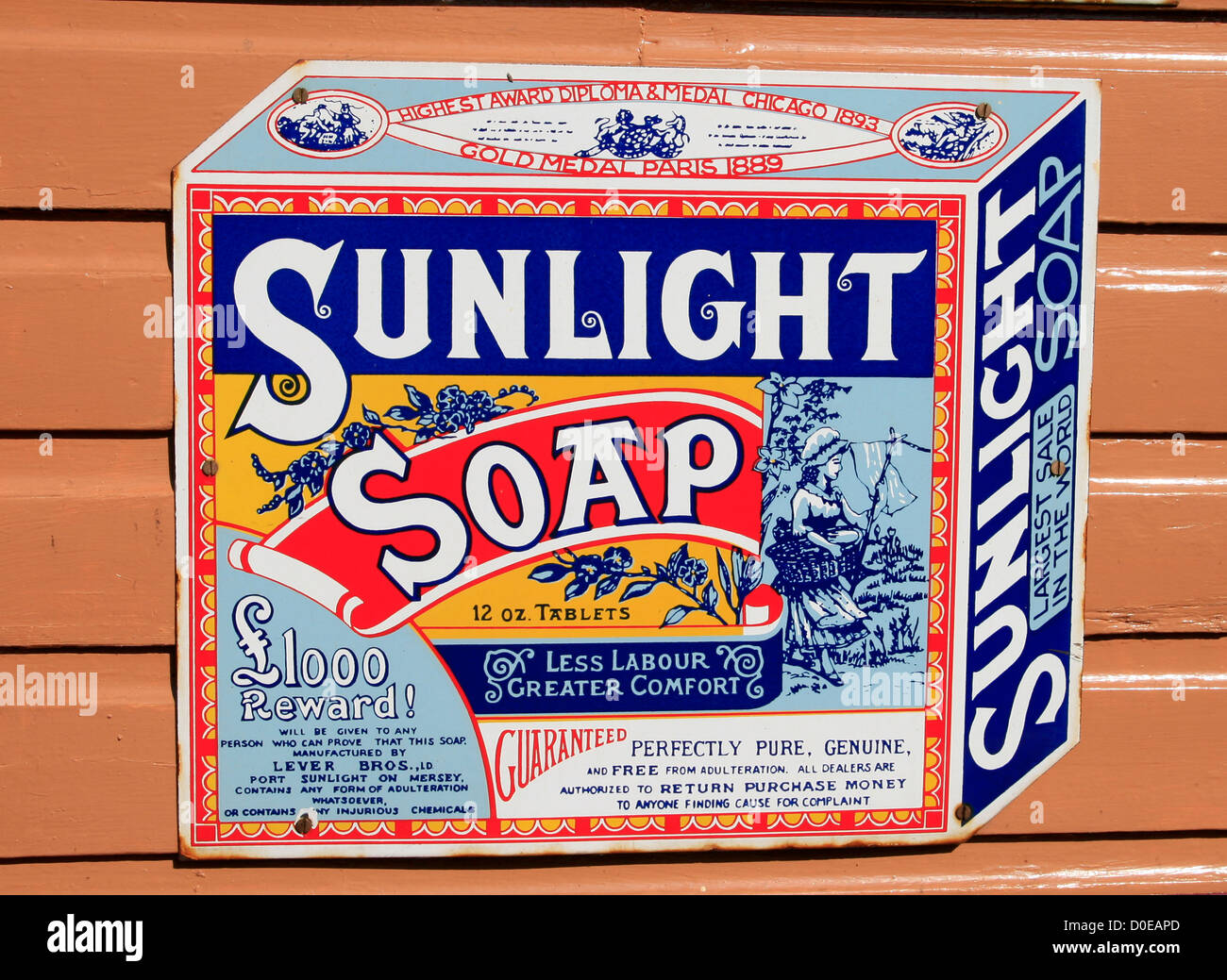 sunlight soap advertisement Severn Valley Railway Hampton Loade Shropshire England UK Stock Photo