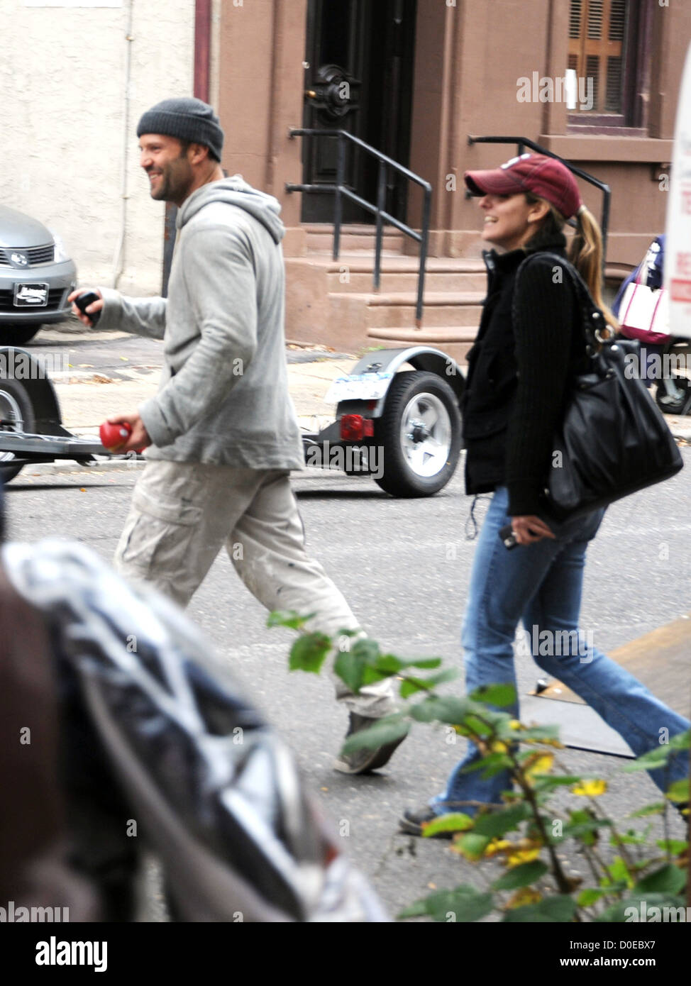 Jason Statham on the set of Safe Philadelphia, Pennsylvania 31.10.10