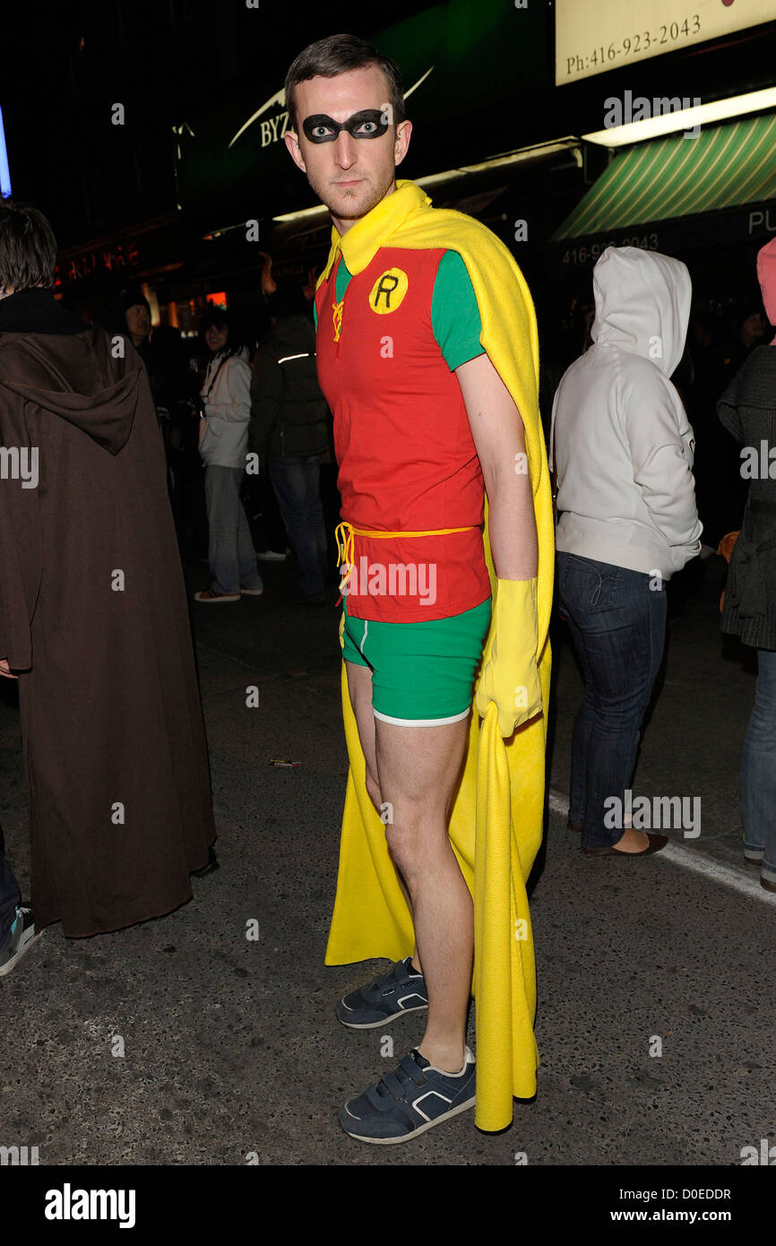 Party goer dressed as Robin The Church Street Block Party Toronto's