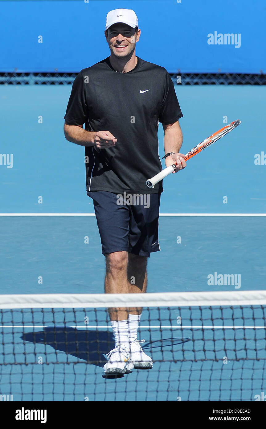 Scott Foley participates in the 2010 Chris Evert / Raymond James Pro-Celebrity Tennis Classic Pro-Am the Delray Beach Tennis Stock Photo