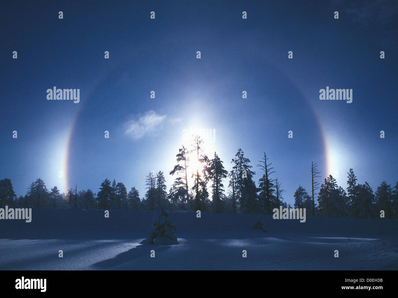 Sun Dog Clouds at Bryce Canyon National Park, Utah Stock Photo