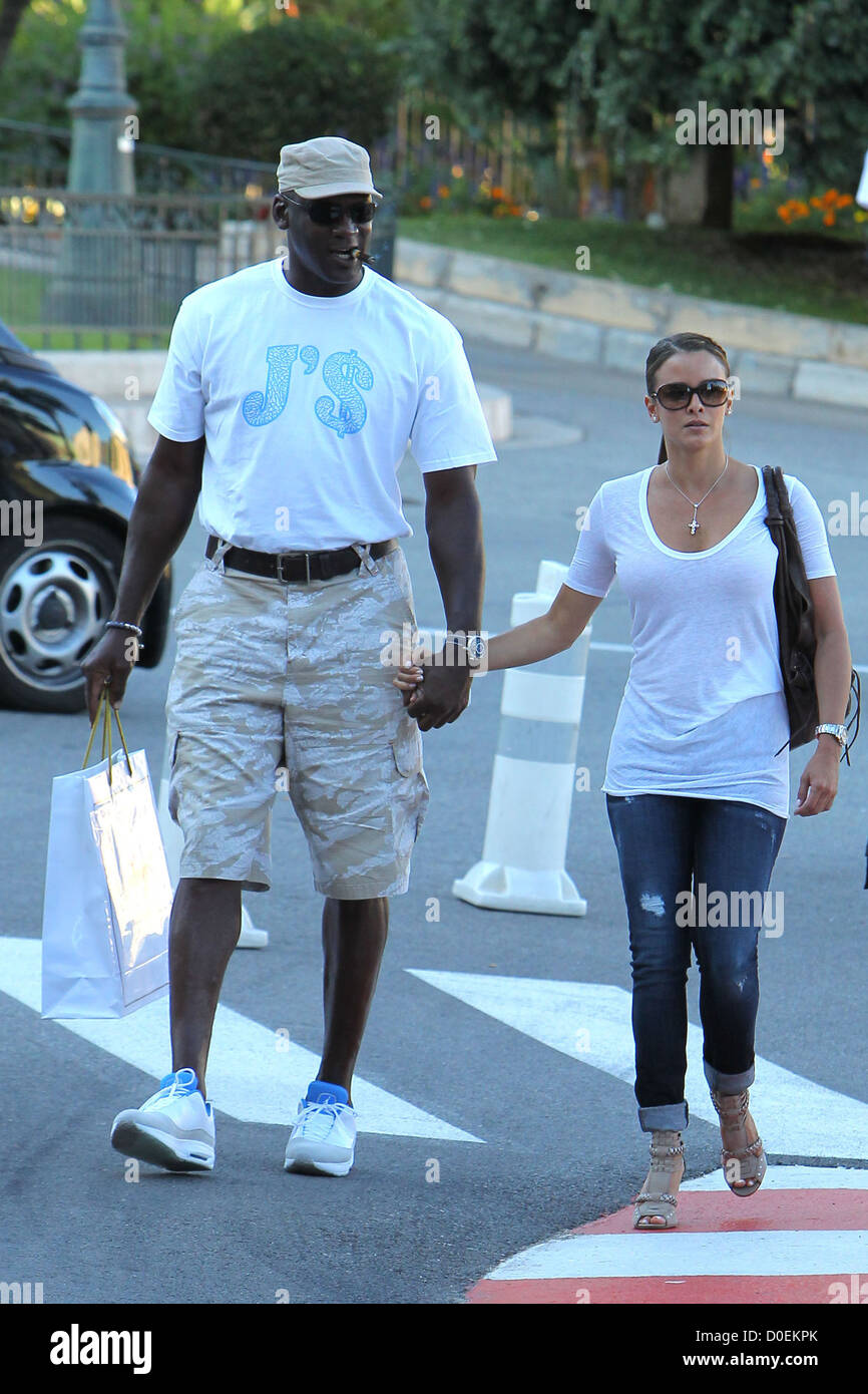 Michael Jordan with his girlfriend Yvette Prieto on in Monaco The former basket ball player was spotted buying for Stock Photo - Alamy