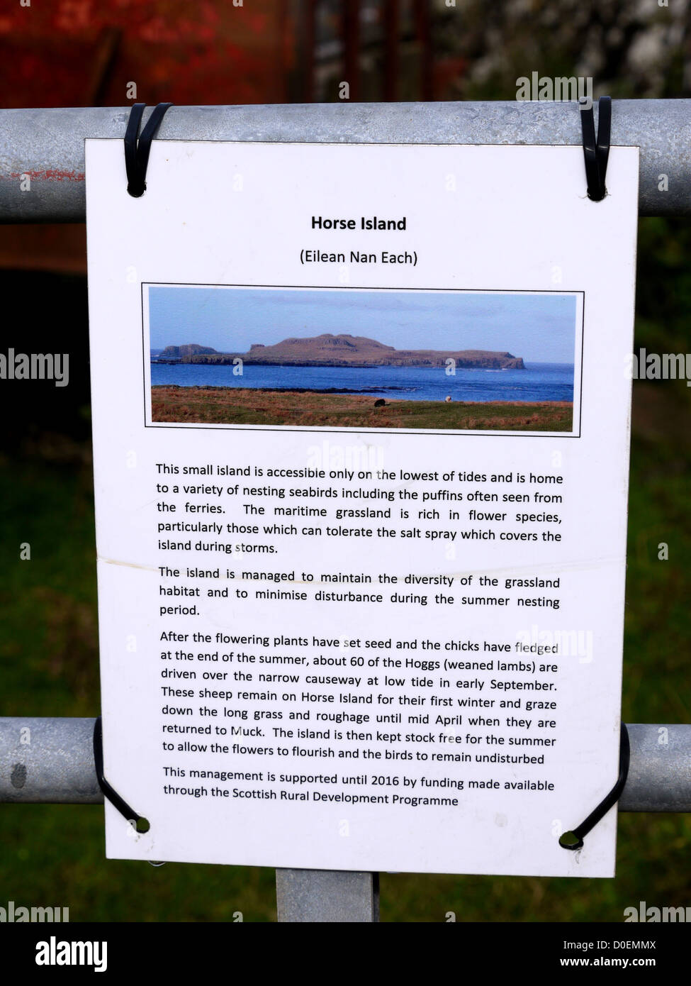 The story of Horse Island on Muck Stock Photo