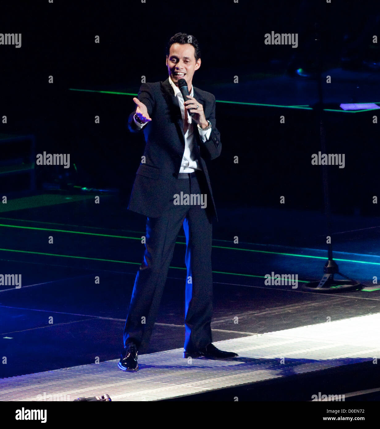 Marc Anthony Performing Live In Concert At Madison Square Garden