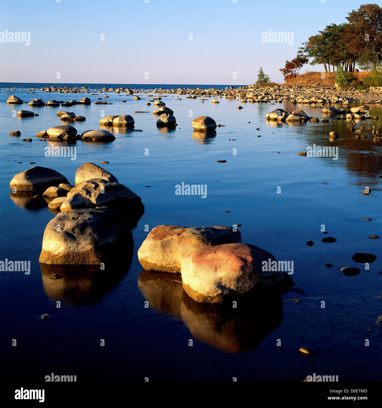 Boulders at Kettle Point Stock Photo Alamy