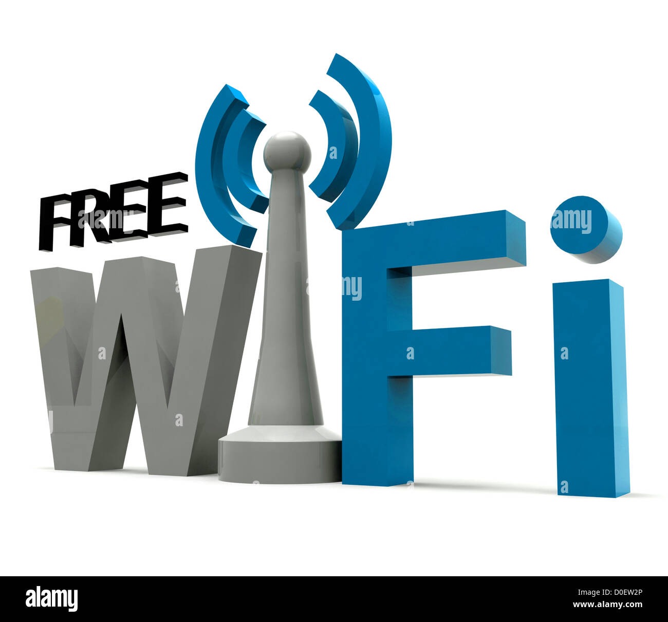 Boxed Free Wi-fi Internet Symbol Showing Access Coverage Connection ...