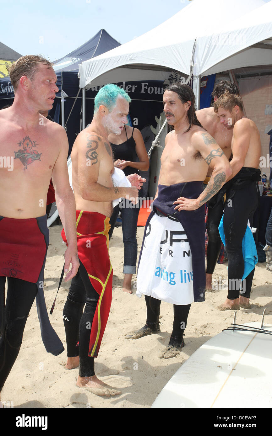 Michael Peter Balzary aka Flea and Anthony Keidis Surfrider Foundation's 5th Annual Celebrity Expression Session at First Stock Photo