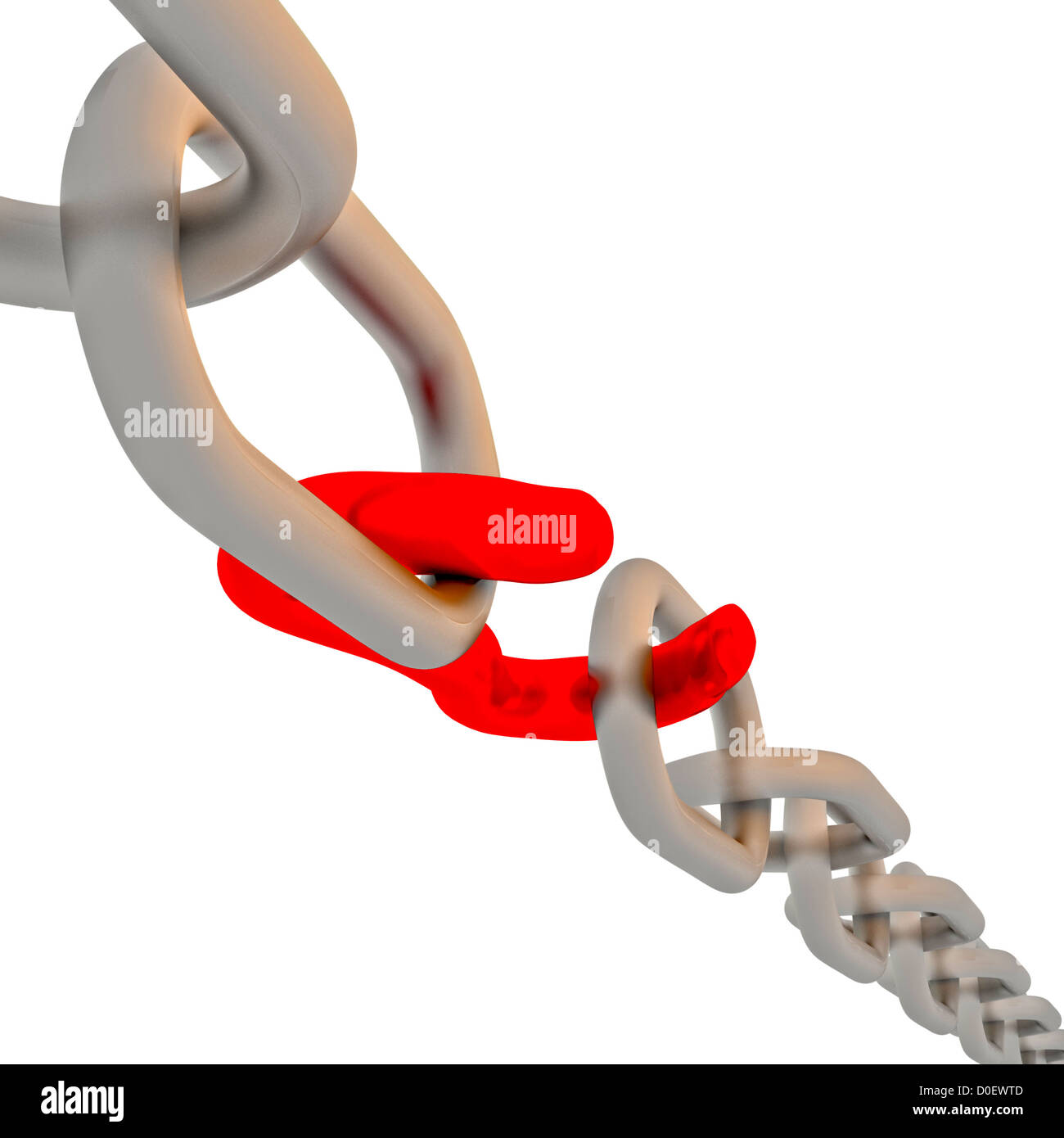 Broken Link Shows Insecurity and Disconnection Stock Photo - Alamy