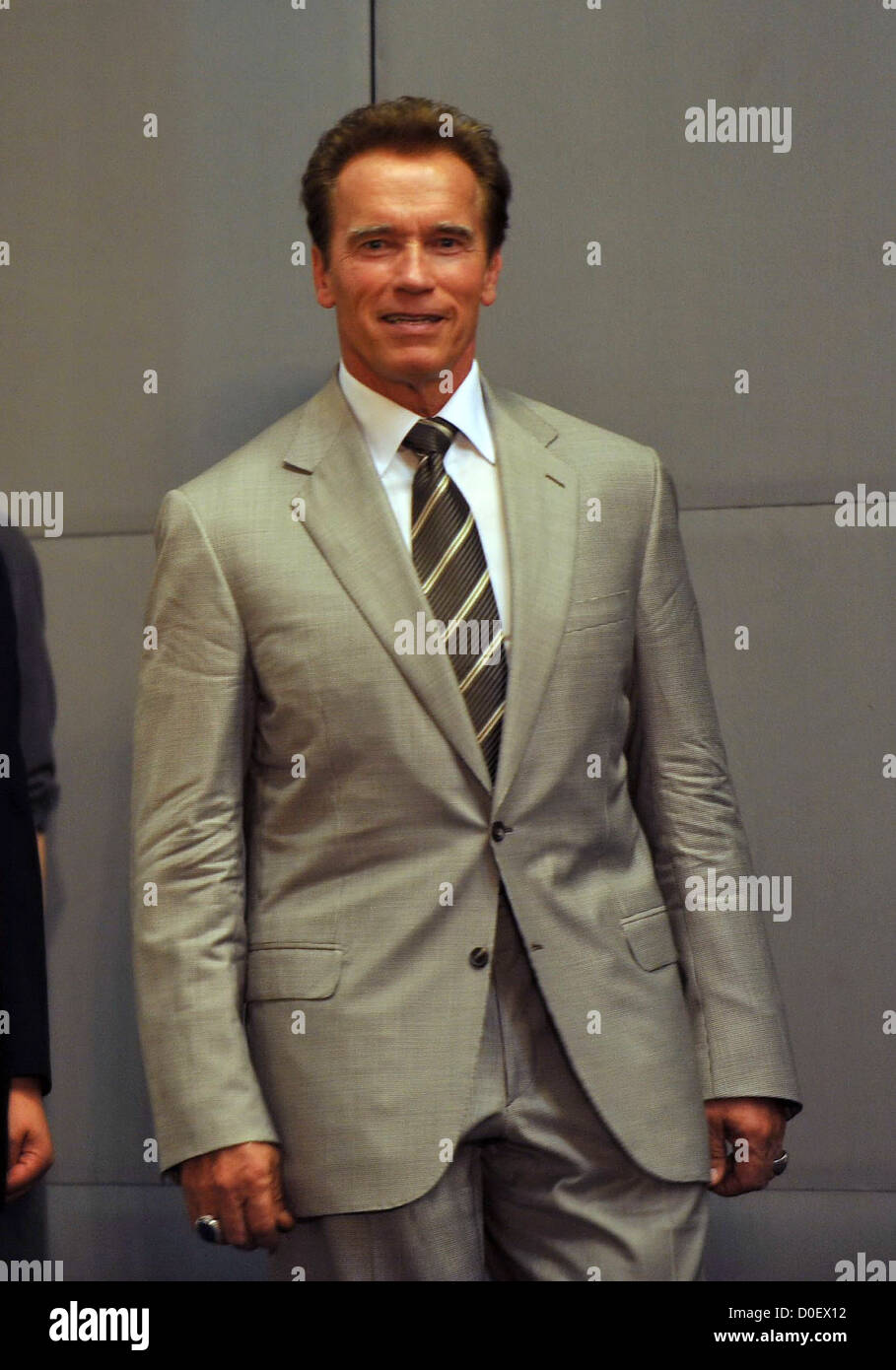 Governor of California Arnold Schwarzenegger attends aum on online