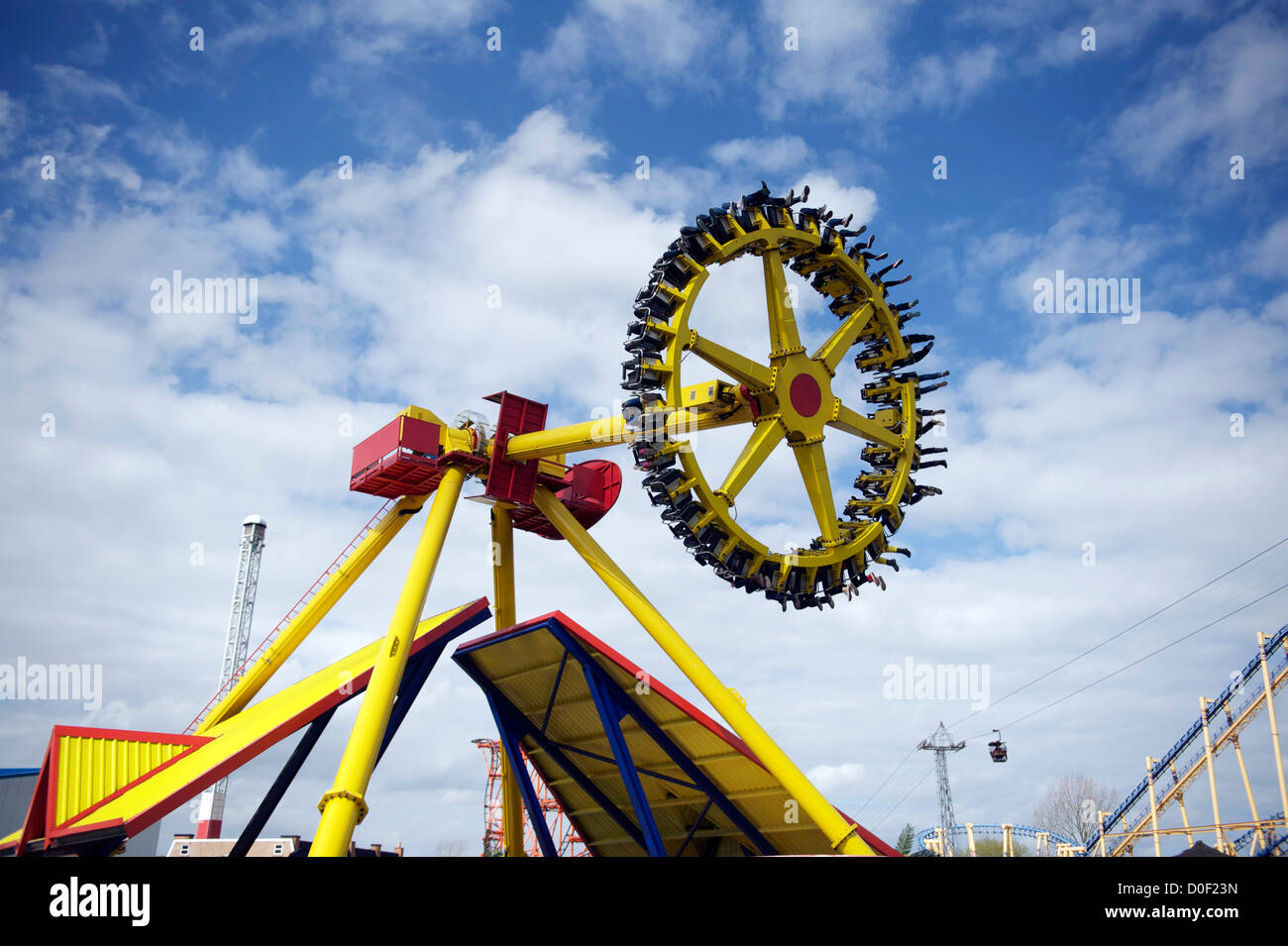 Flip Flop Ride At Flamingo Land Resort Near Pickering In