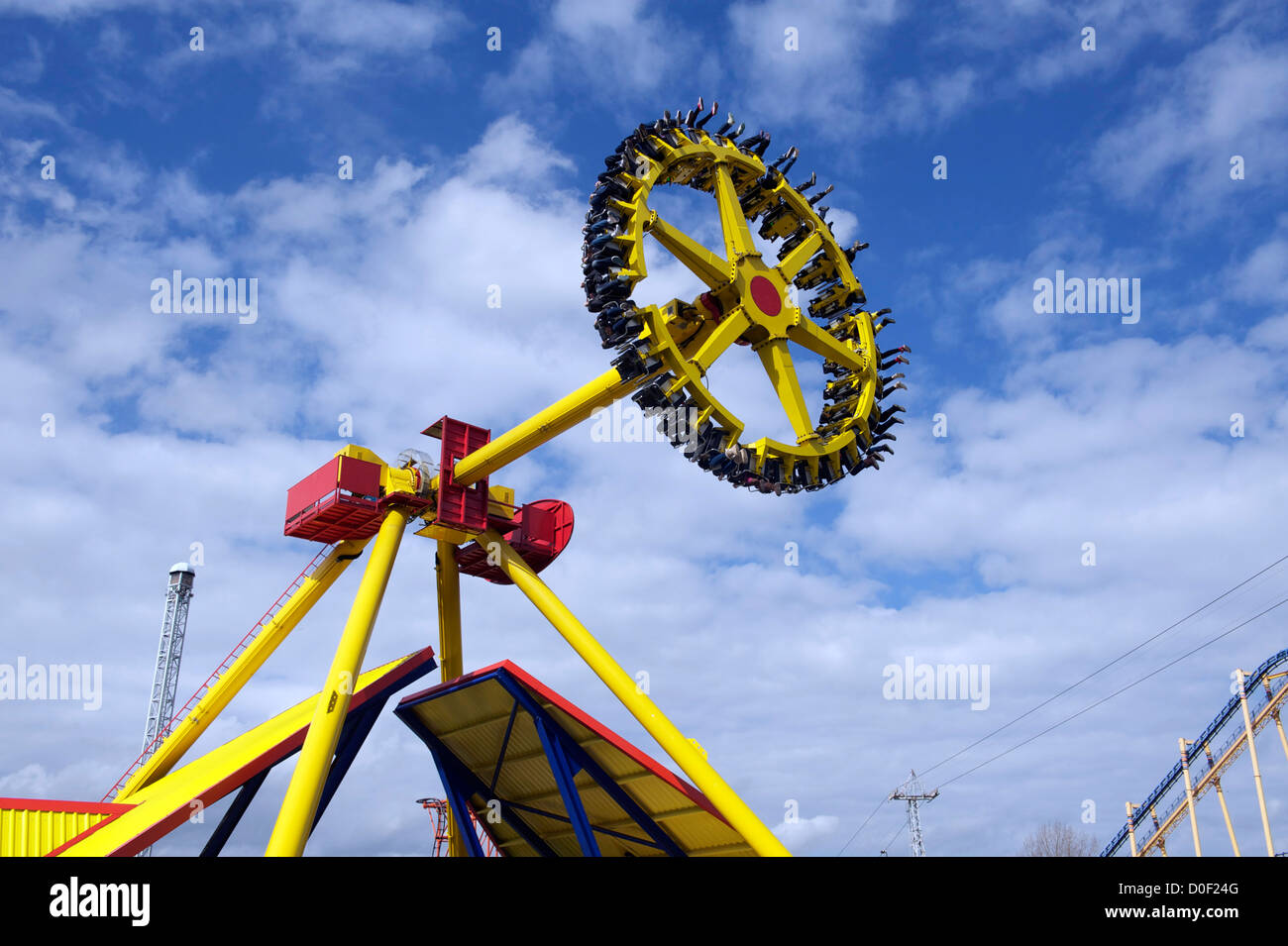 Flip flop ride at Flamingo land resort near Pickering in North ...