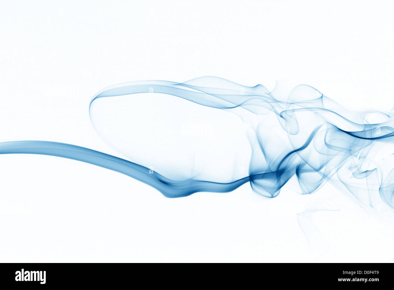 blue smoke on white background Stock Photo - Alamy