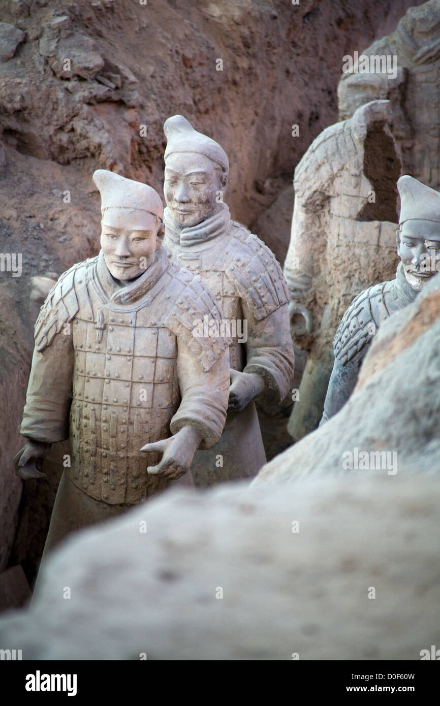 Asia, China, Xi'an, Terracotta Warriors, Terracotta Army Stock Photo