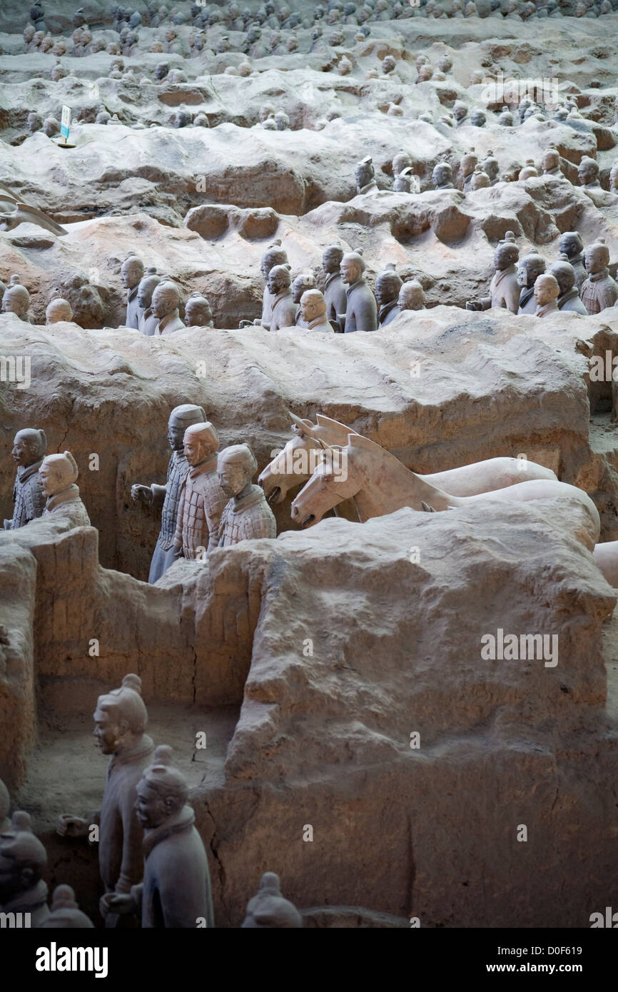 Asia, China, Xi'an, Terracotta Warriors, Terracotta Army Stock Photo