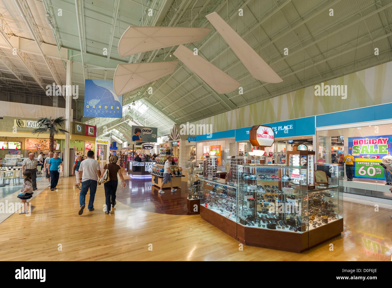 Interior of the Sawgrass Mills shopping mall, Sunrise, Broward County, Florida, USA Stock Photo