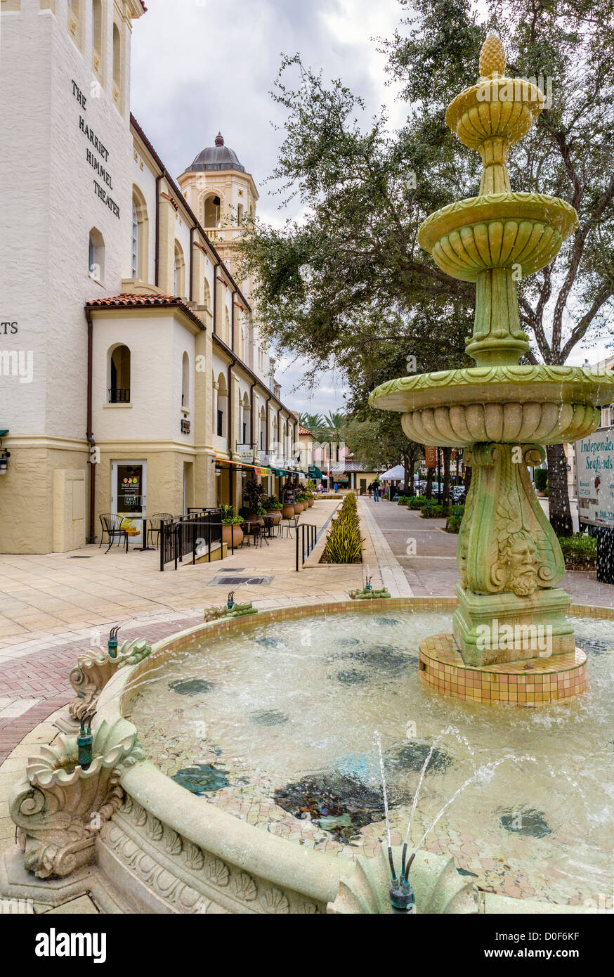 Cityplace development by the Harriet Himmel Theater, South Rosemary Avenue, West Palm Beach, Treasure Coast, Florida, USA Stock Photo