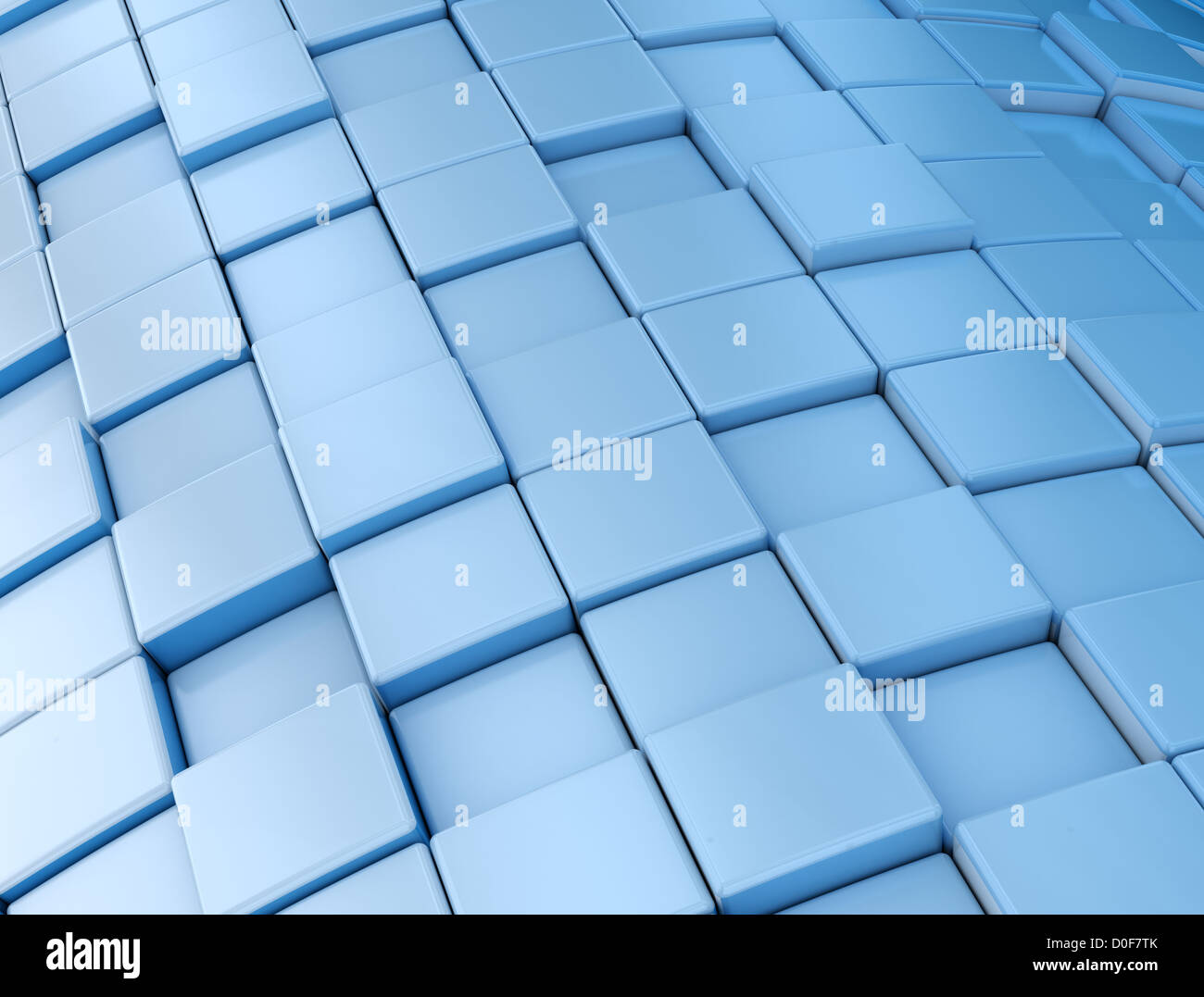 Abstract blue metallic cubes Stock Photo - Alamy
